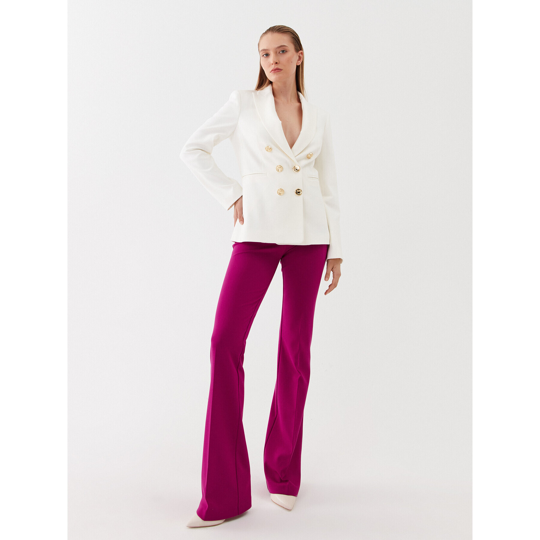 Pinko Сако Alexia 100256 A15O Бял Regular Fit - Pepit.bg
