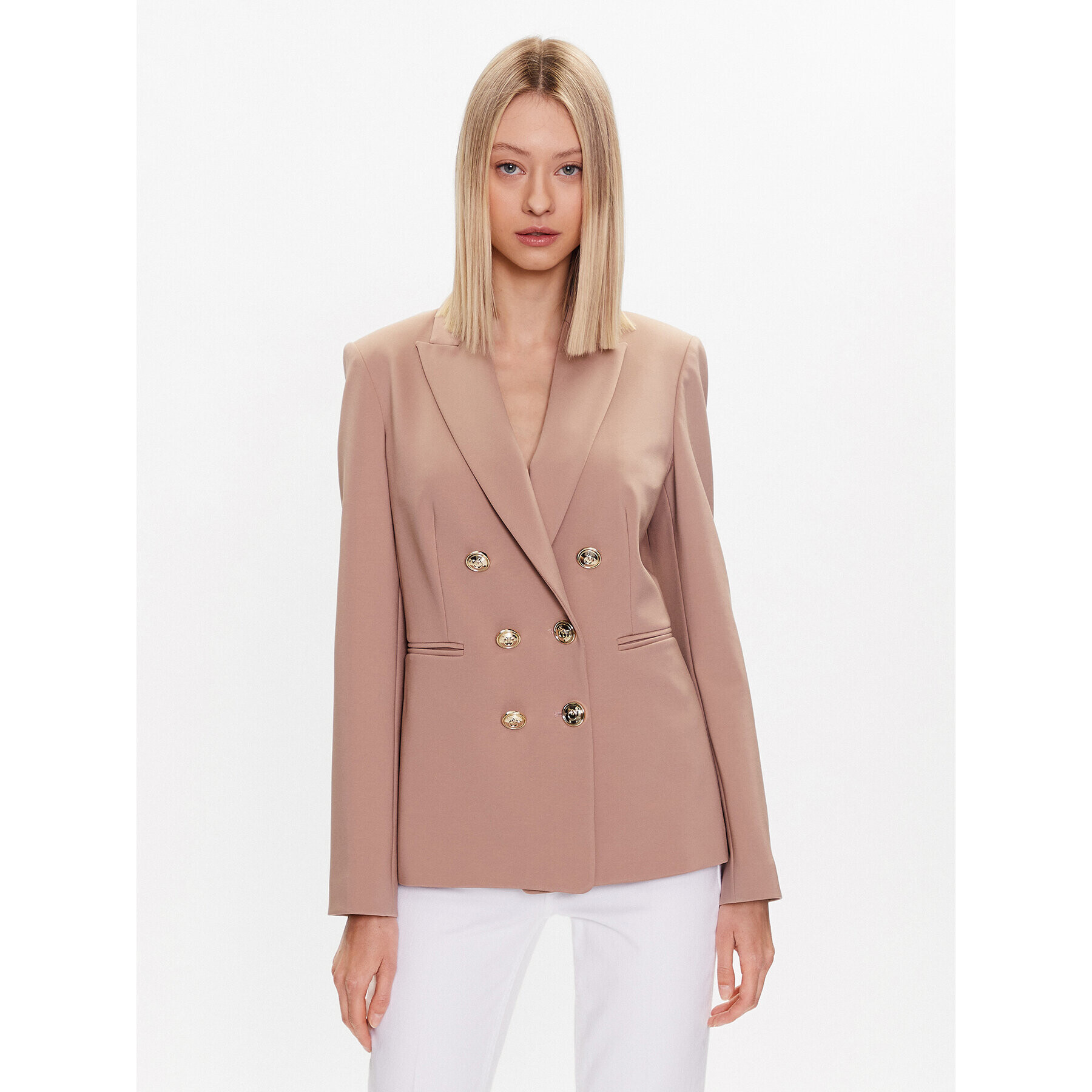 Pinko Сако Alexia PE 23 BLK01 100256 A0IG Бежов Regular Fit - Pepit.bg