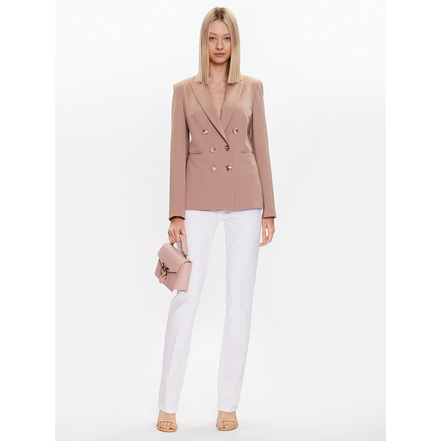 Pinko Сако Alexia PE 23 BLK01 100256 A0IG Бежов Regular Fit - Pepit.bg