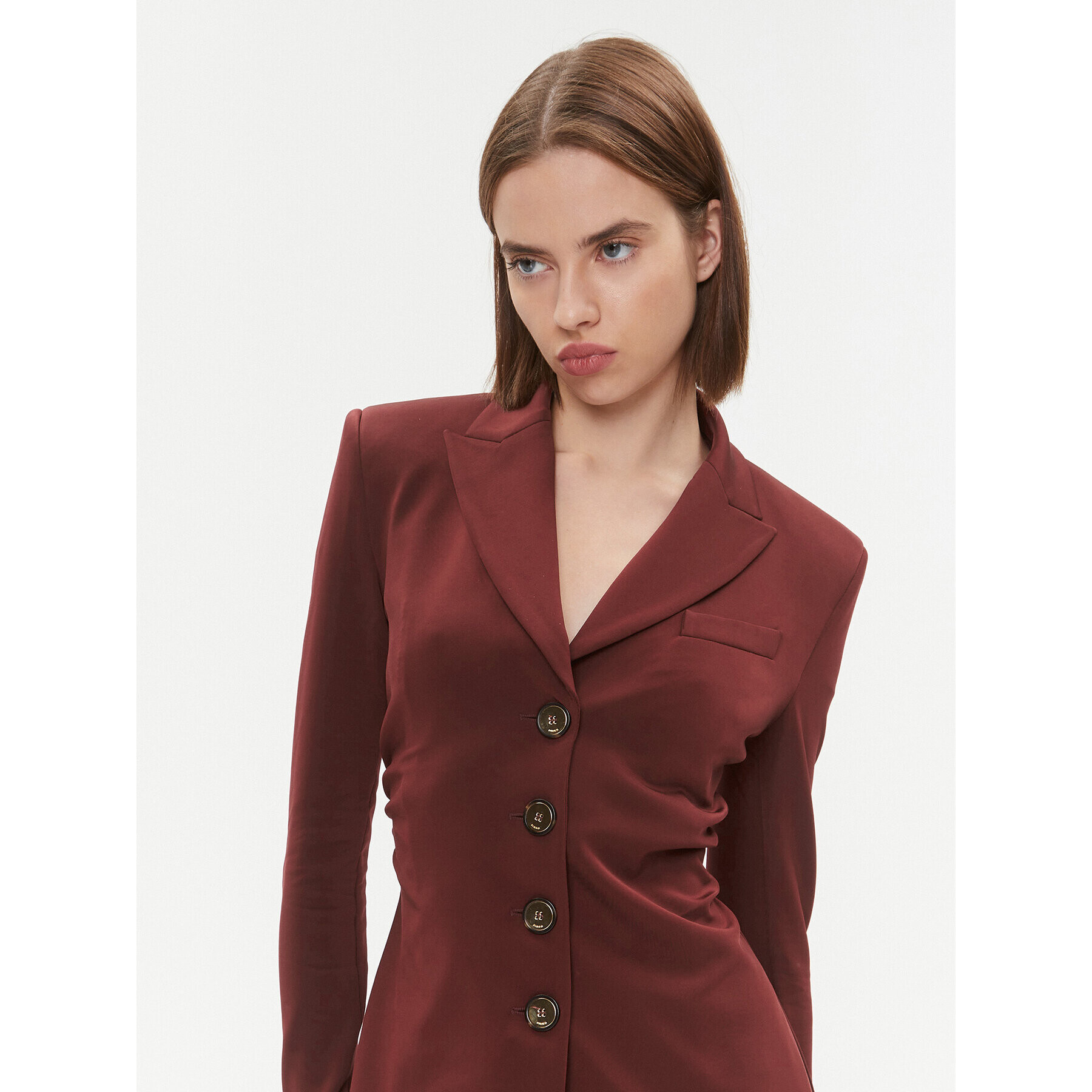 Pinko Сако Edvige 100259 A04I Бордо Slim Fit - Pepit.bg