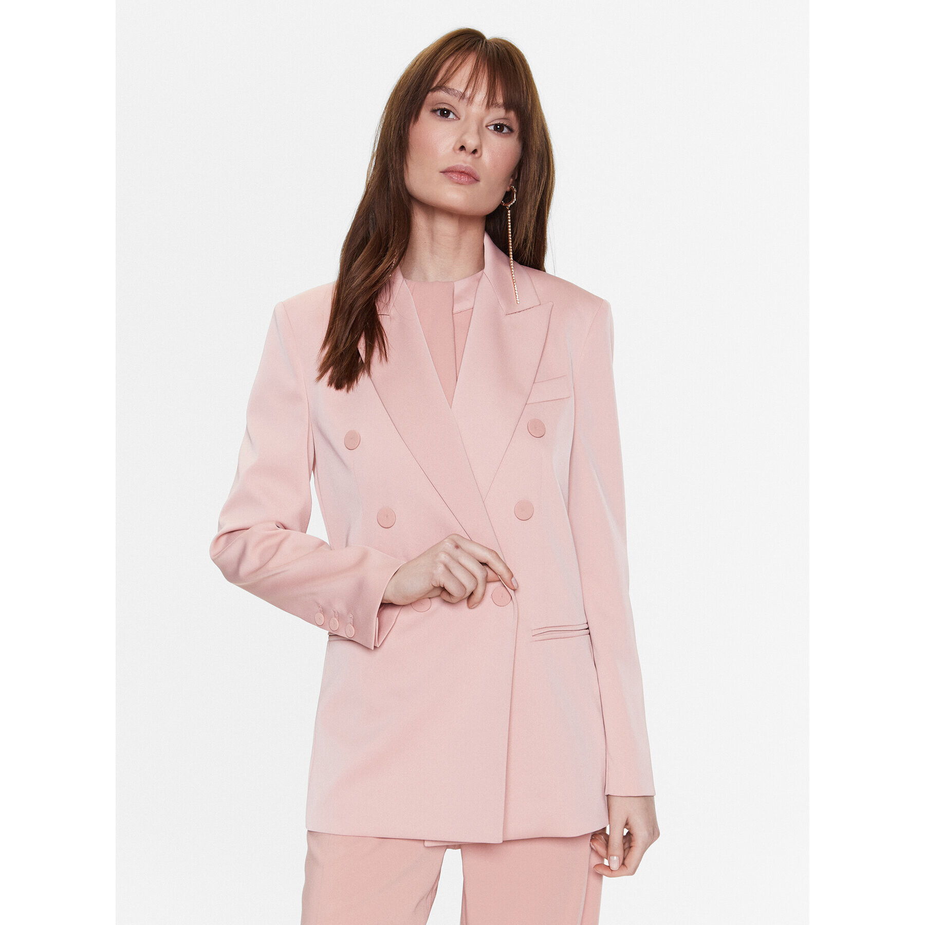 Pinko Сако Elegante 100036 A0GH Розов Regular Fit - Pepit.bg