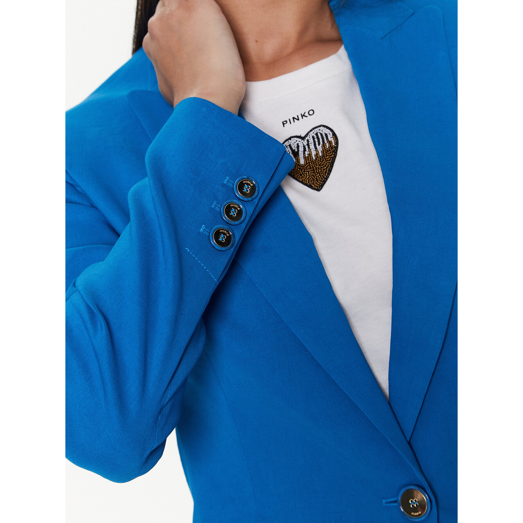 Pinko Сако Equilibrato 100987 A0IM Син Slim Fit - Pepit.bg