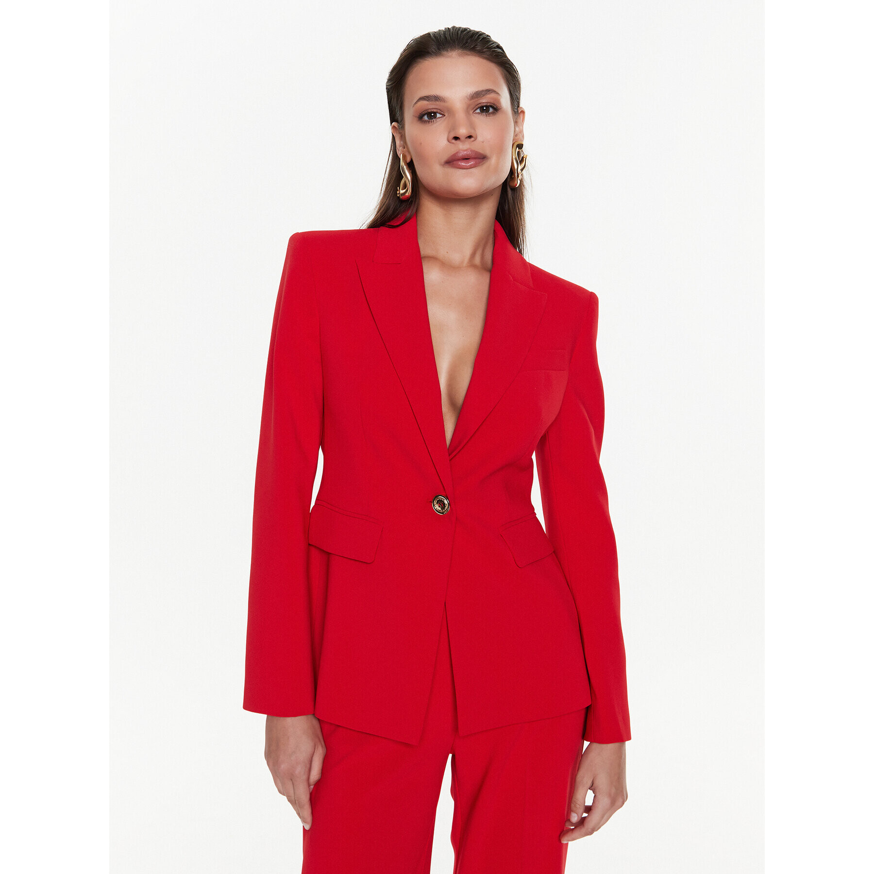 Pinko Сако Humahuaca 100180 7624 Червен Slim Fit - Pepit.bg