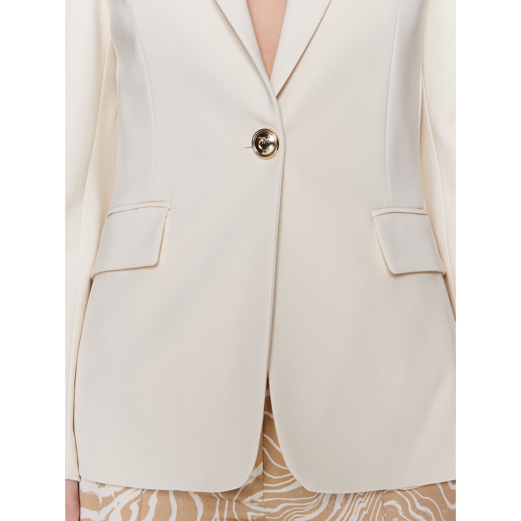 Pinko Сако Signum 100254 A0IG Екрю Regular Fit - Pepit.bg