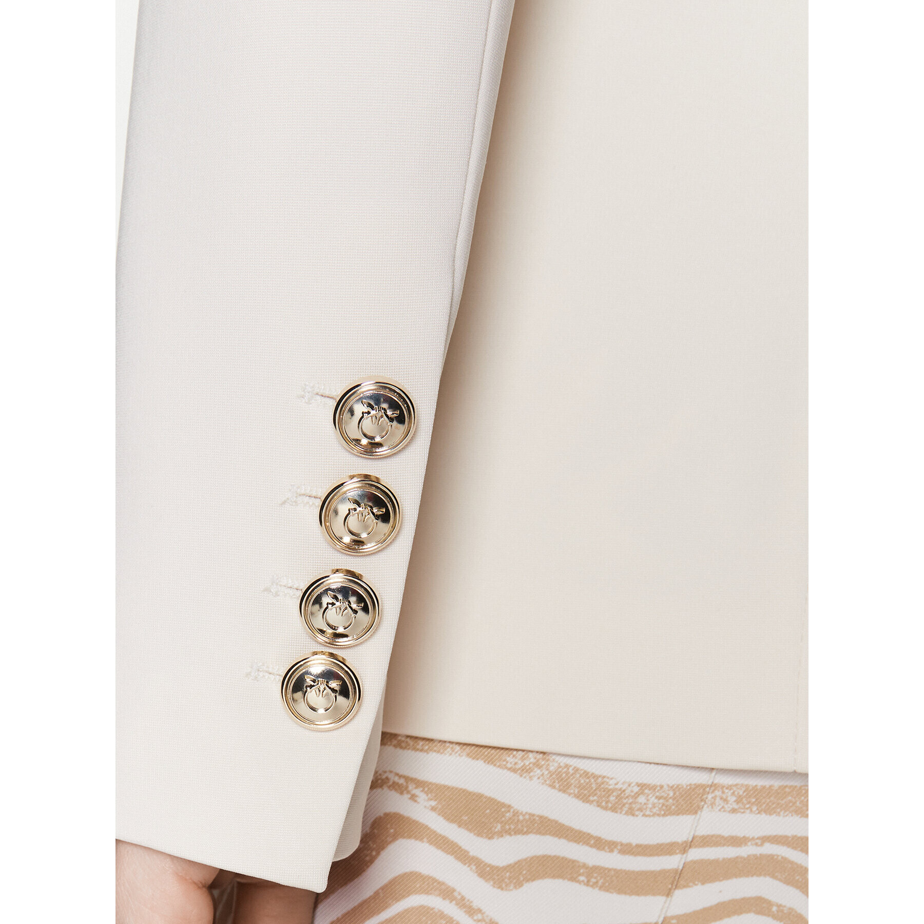 Pinko Сако Signum 100254 A0IG Екрю Regular Fit - Pepit.bg