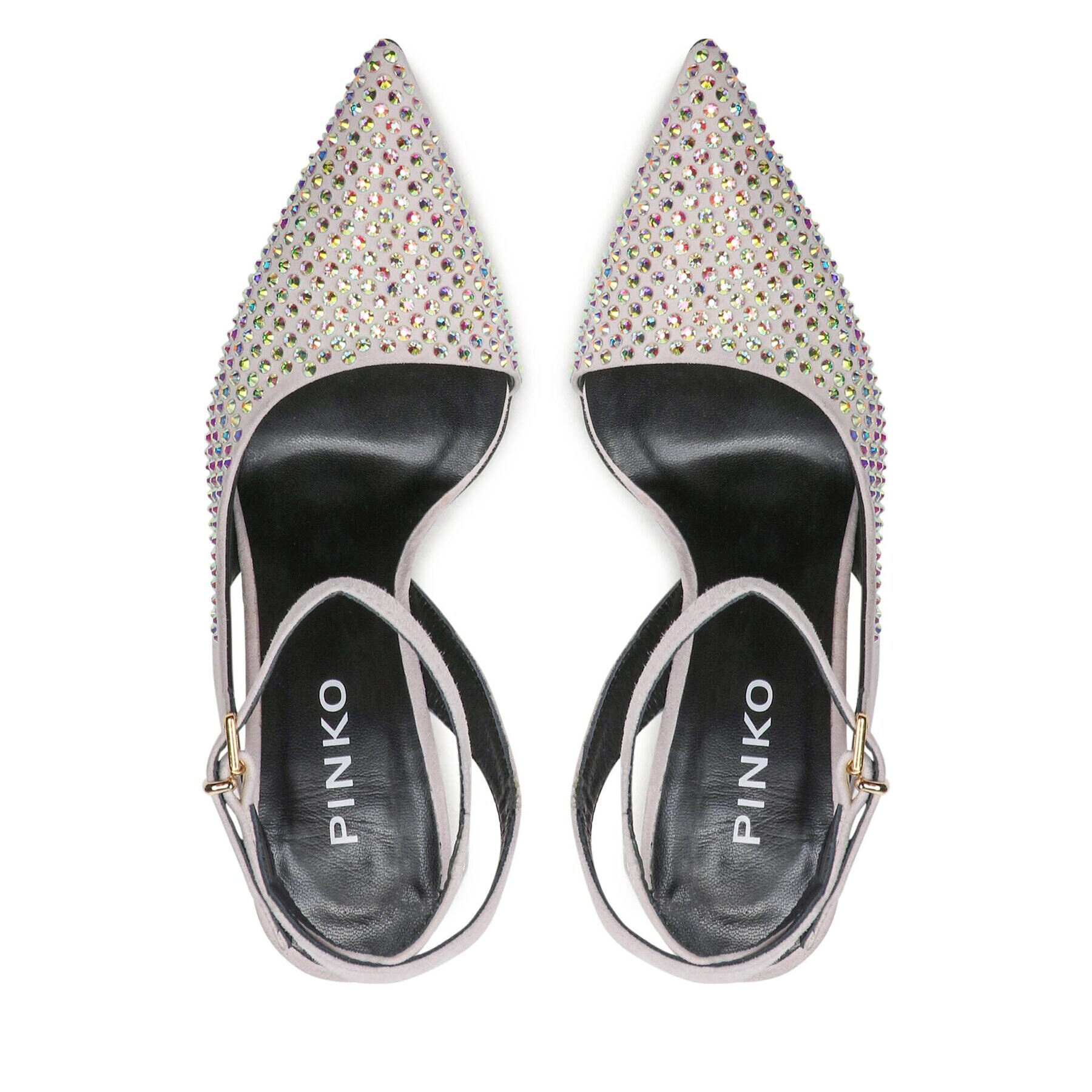Pinko Сандали Lisette Slingback PE BLKS1 100566 A0N6 Сив - Pepit.bg