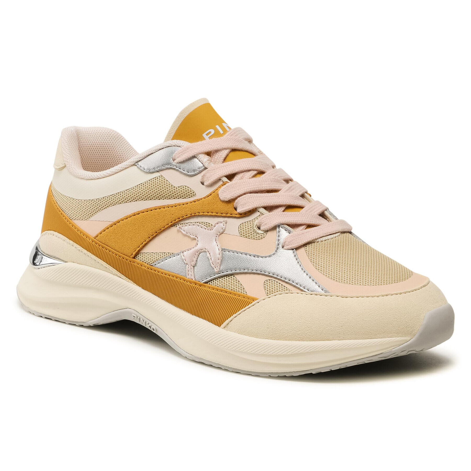 Pinko Сникърси Ligchtech Sneaker PE 21 BLKS 1H20V3 Y73U Бежов - Pepit.bg