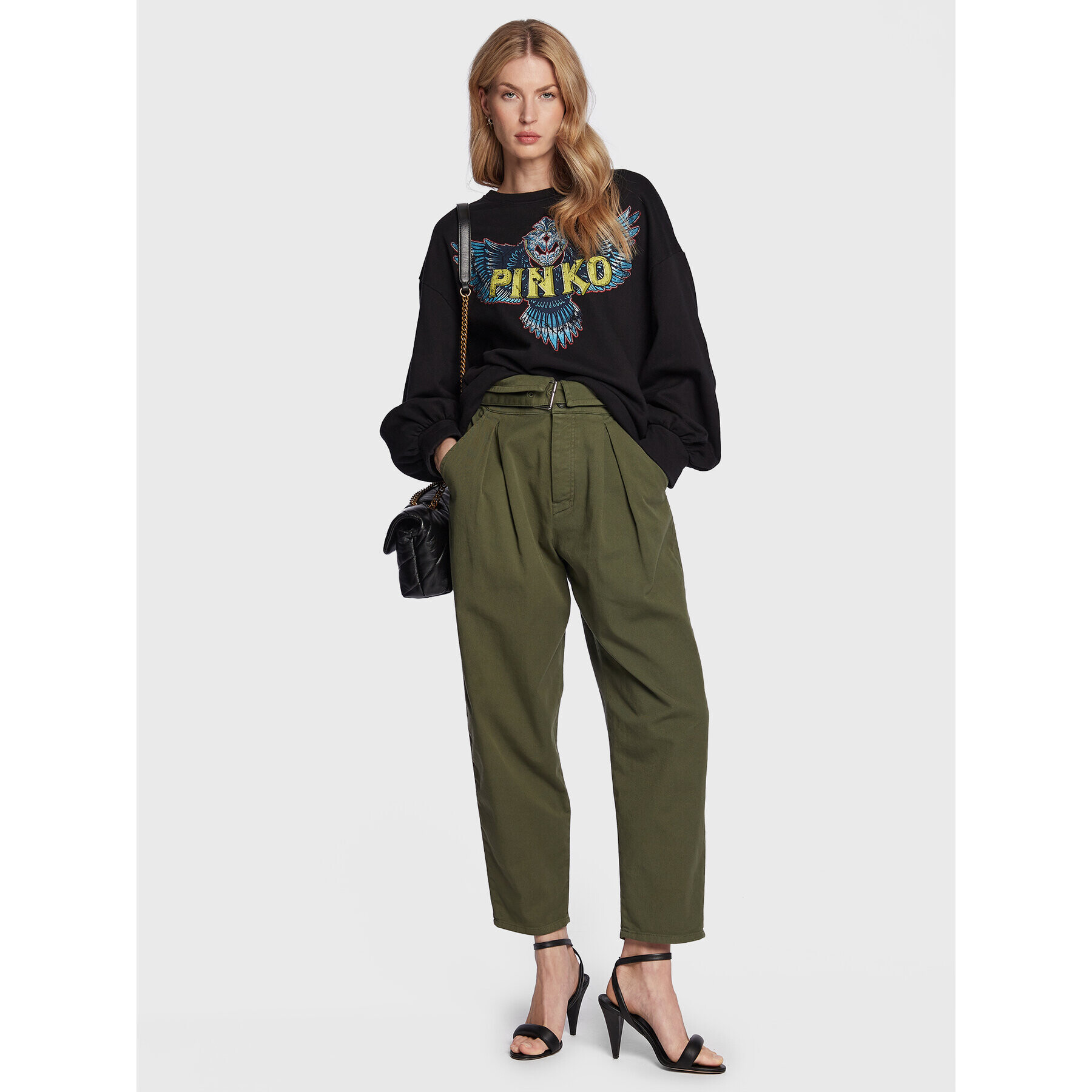 Pinko Суитшърт 100299 A0K9 Черен Regular Fit - Pepit.bg