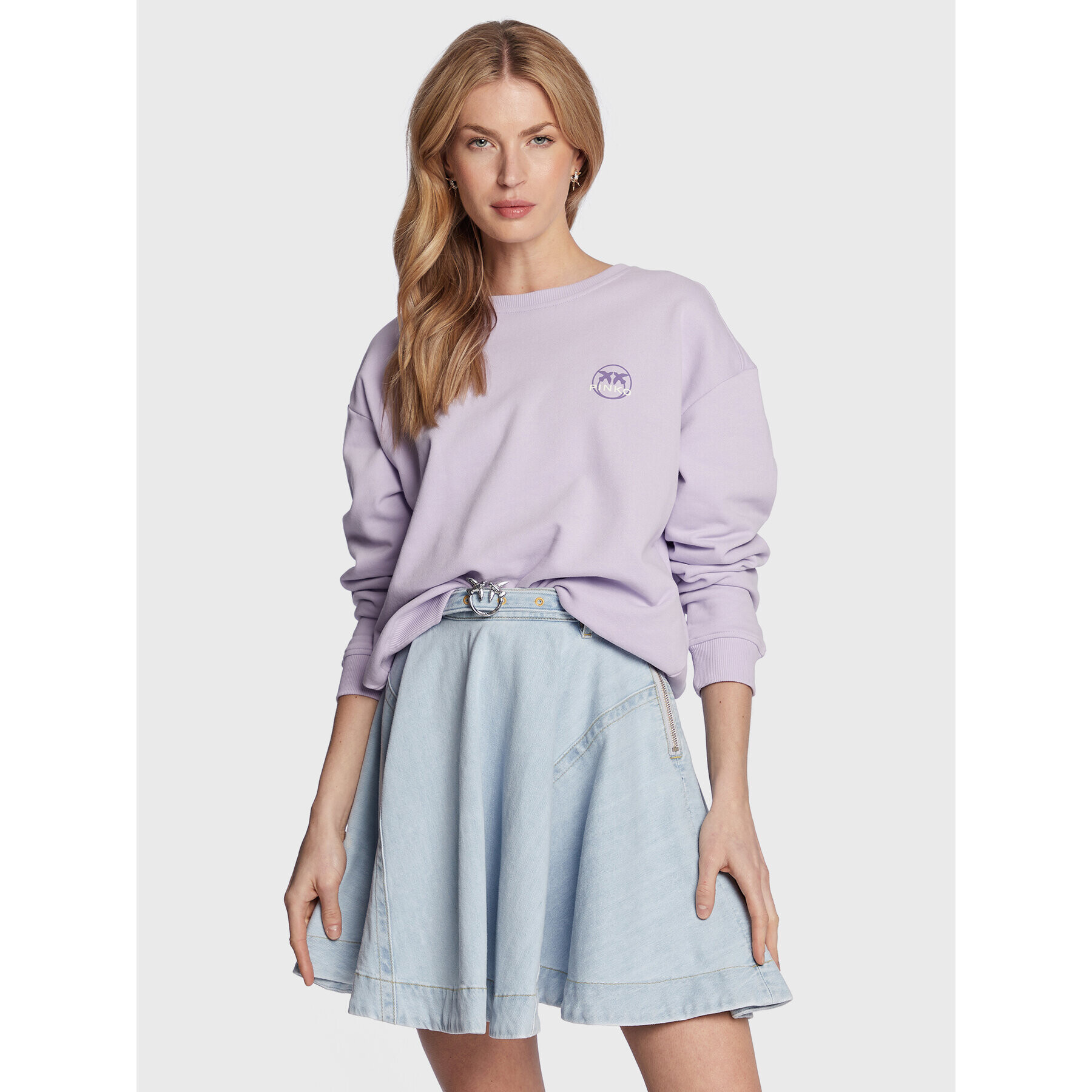 Pinko Суитшърт 100352 A0KN Виолетов Regular Fit - Pepit.bg