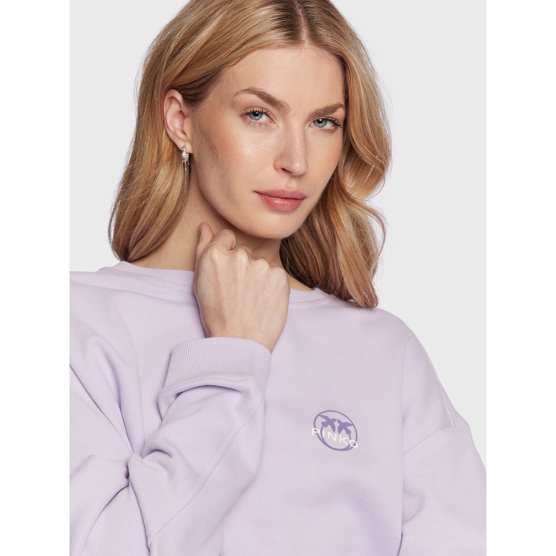 Pinko Суитшърт 100352 A0KN Виолетов Regular Fit - Pepit.bg