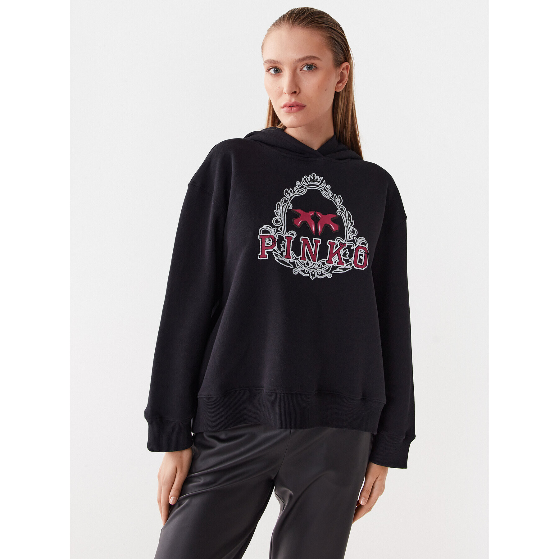 Pinko Суитшърт 101767 A13M Черен Regular Fit - Pepit.bg