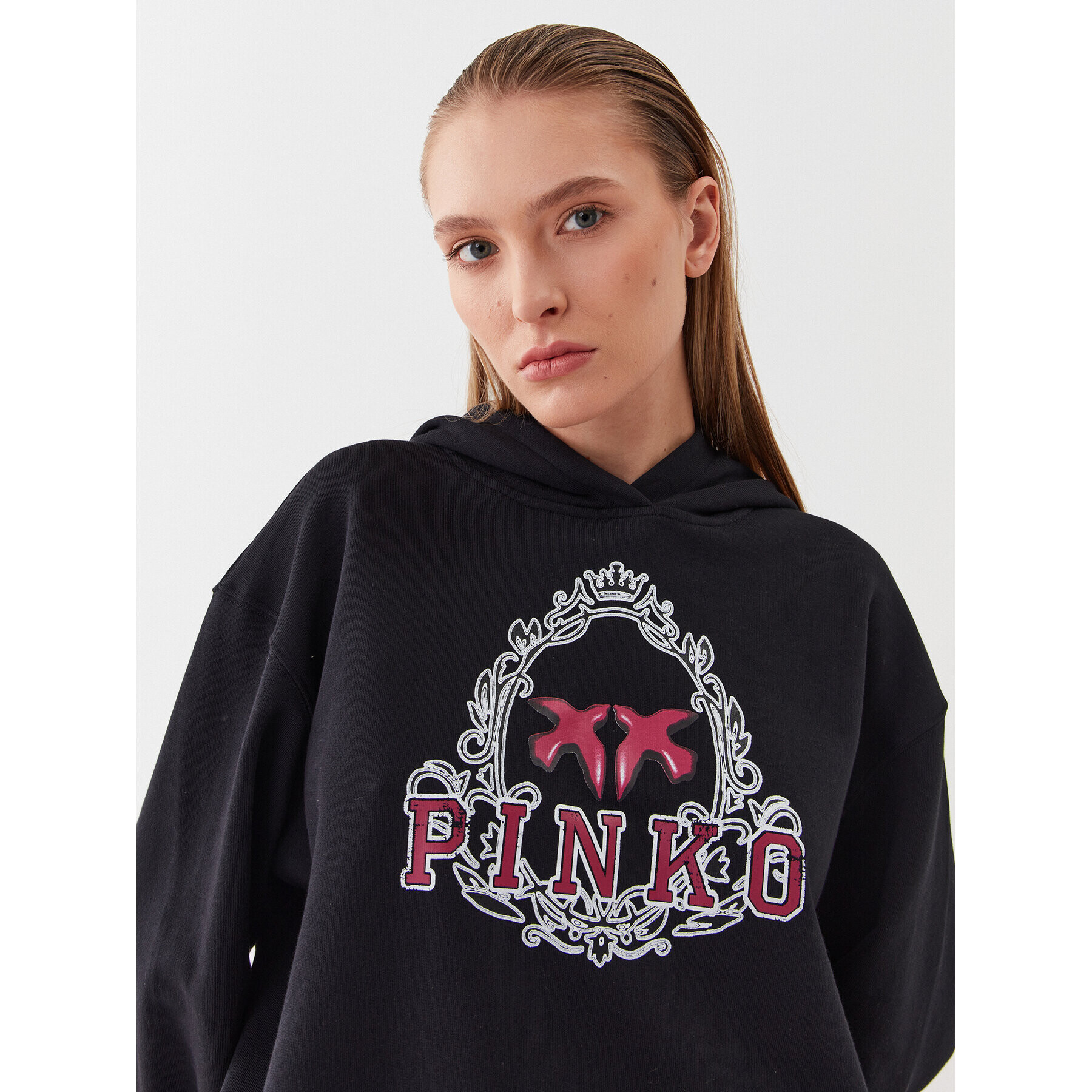 Pinko Суитшърт 101767 A13M Черен Regular Fit - Pepit.bg