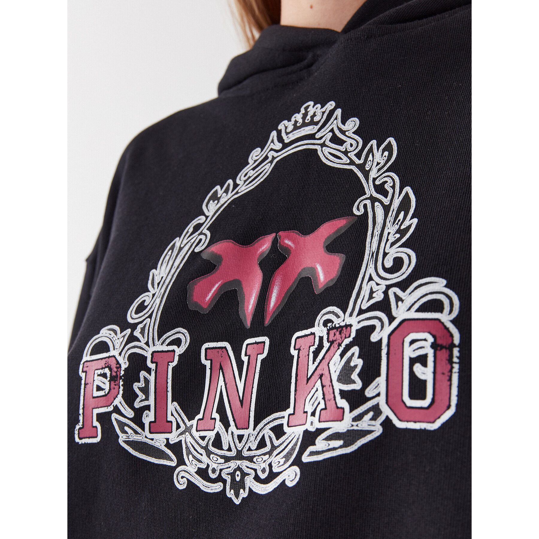 Pinko Суитшърт 101767 A13M Черен Regular Fit - Pepit.bg