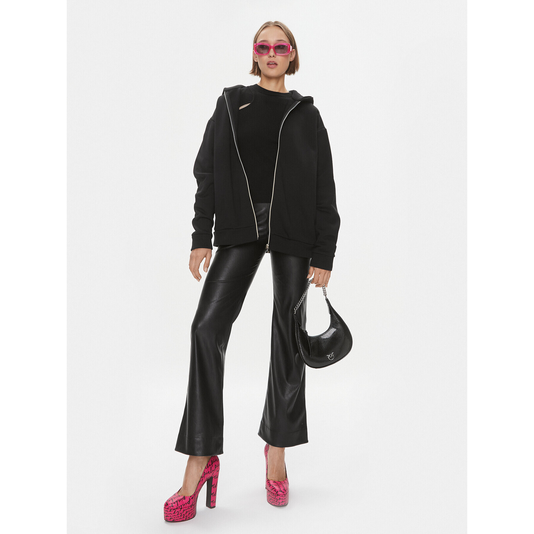 Pinko Суитшърт 102471 A1DJ Черен Loose Fit - Pepit.bg