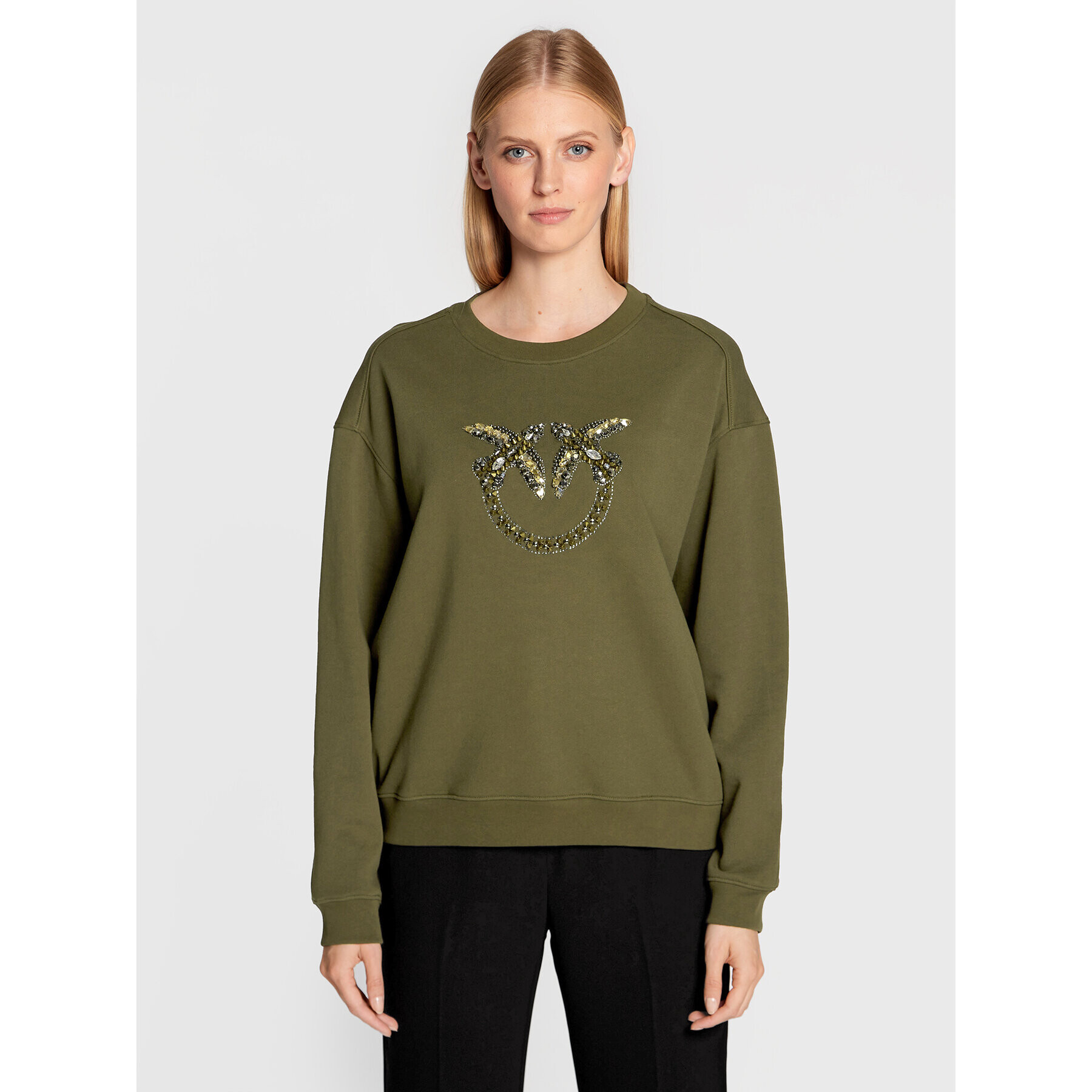 Pinko Суитшърт 1G17YM Y722 Зелен Regular Fit - Pepit.bg