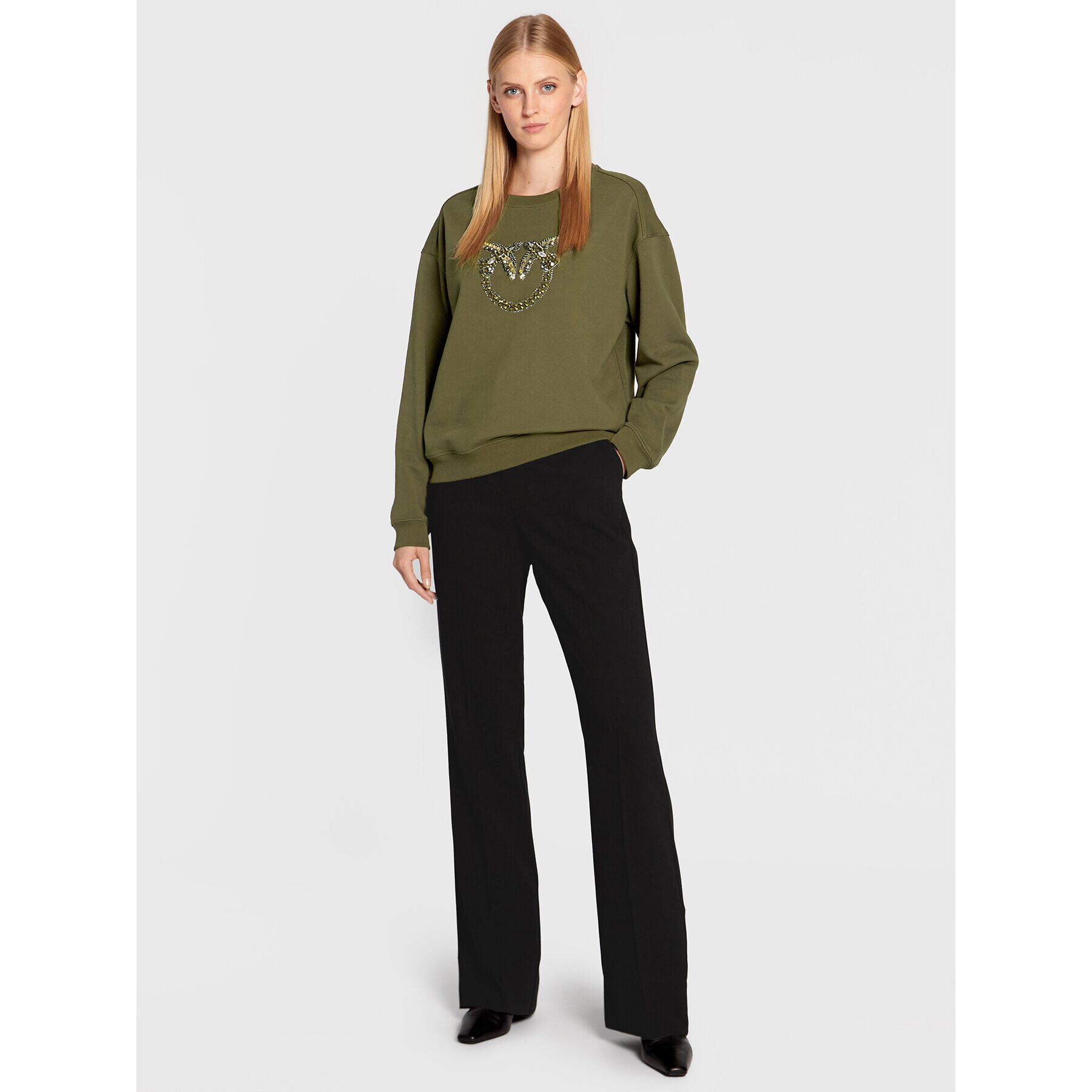 Pinko Суитшърт 1G17YM Y722 Зелен Regular Fit - Pepit.bg