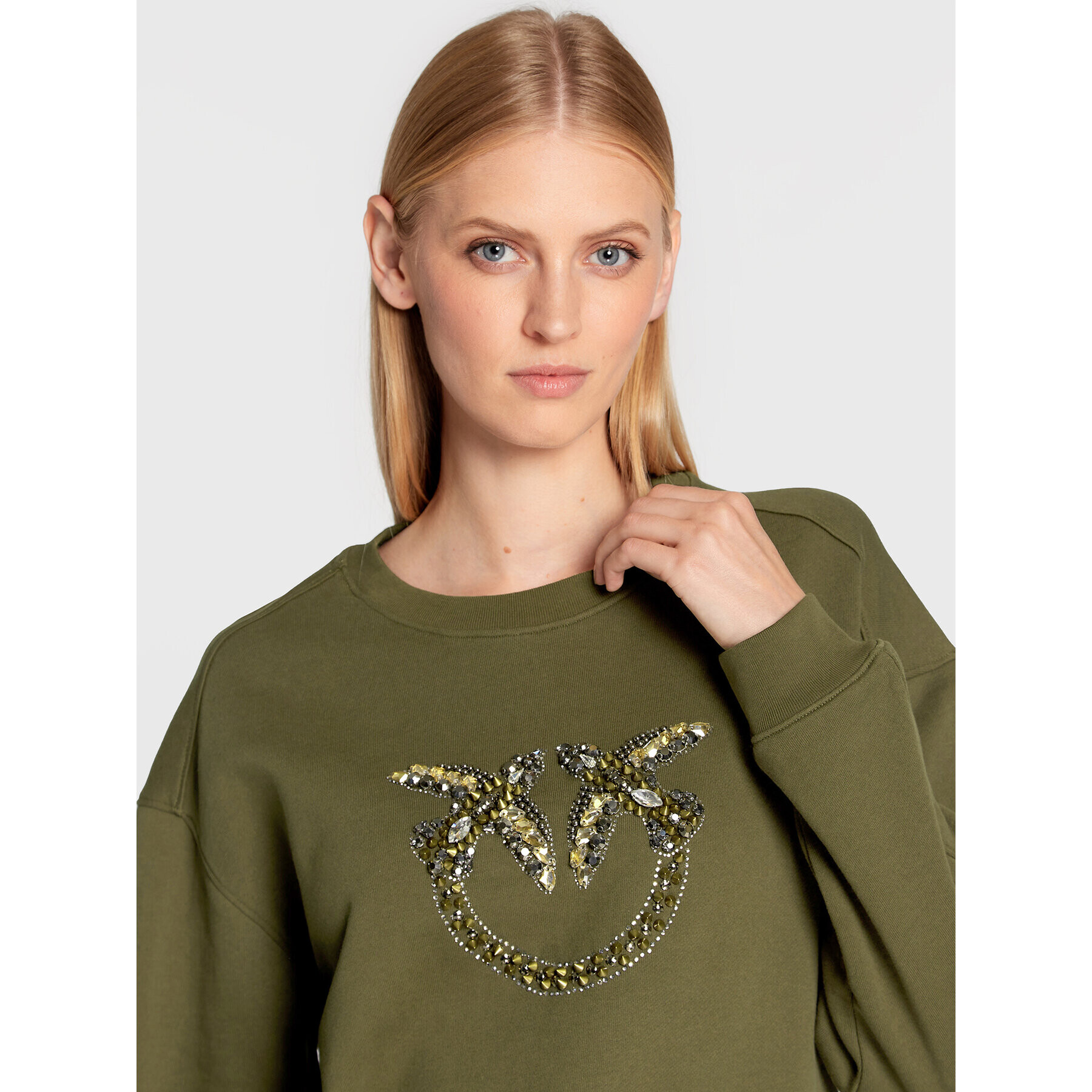 Pinko Суитшърт 1G17YM Y722 Зелен Regular Fit - Pepit.bg