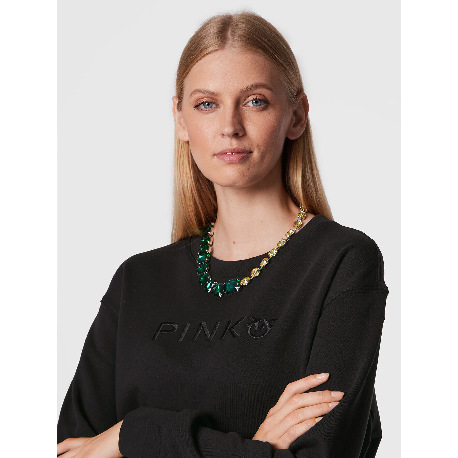 Pinko Суитшърт Marianne 1G18DZ Y722 Черен Regular Fit - Pepit.bg