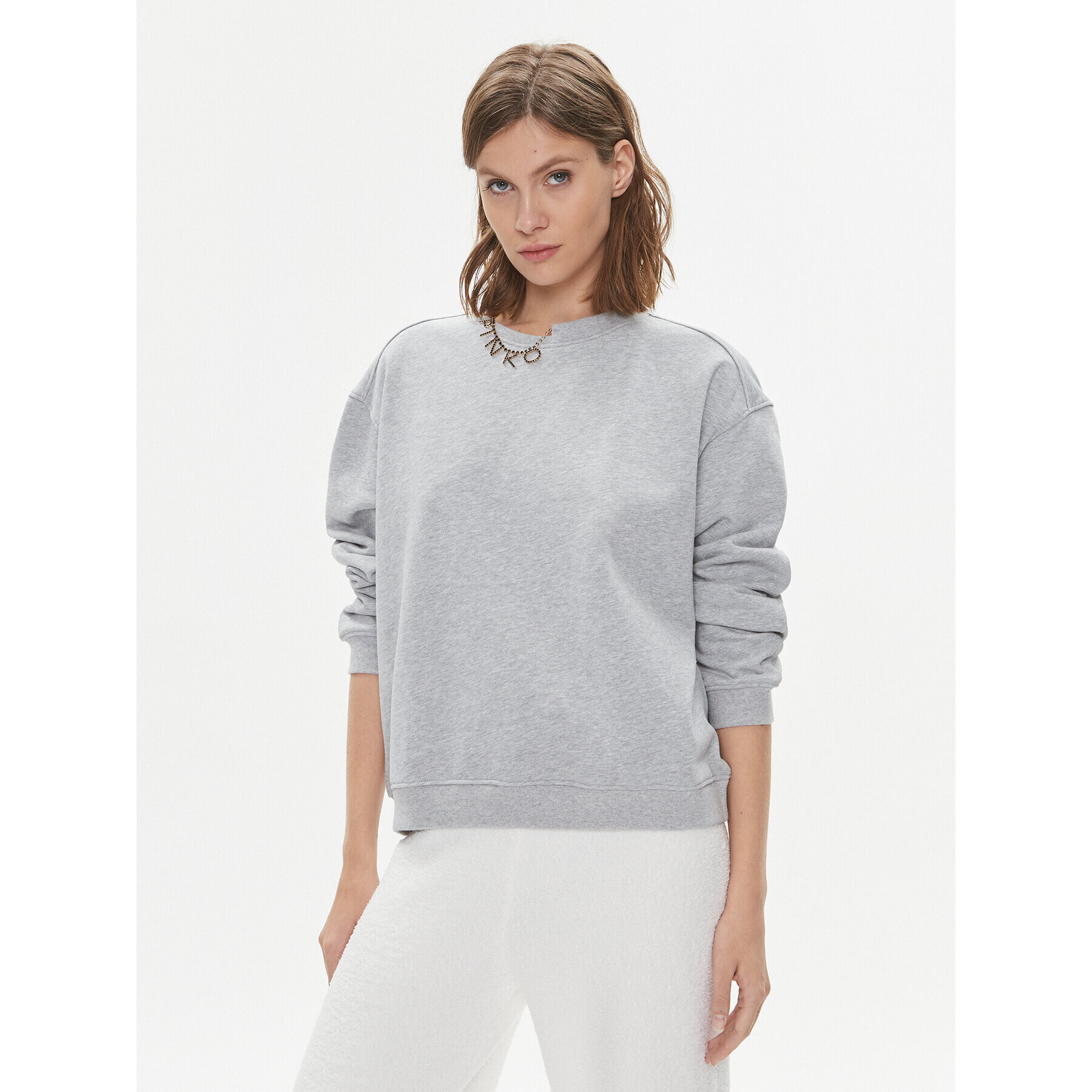 Pinko Суитшърт Marybell 102294 A1CP Сив Regular Fit - Pepit.bg