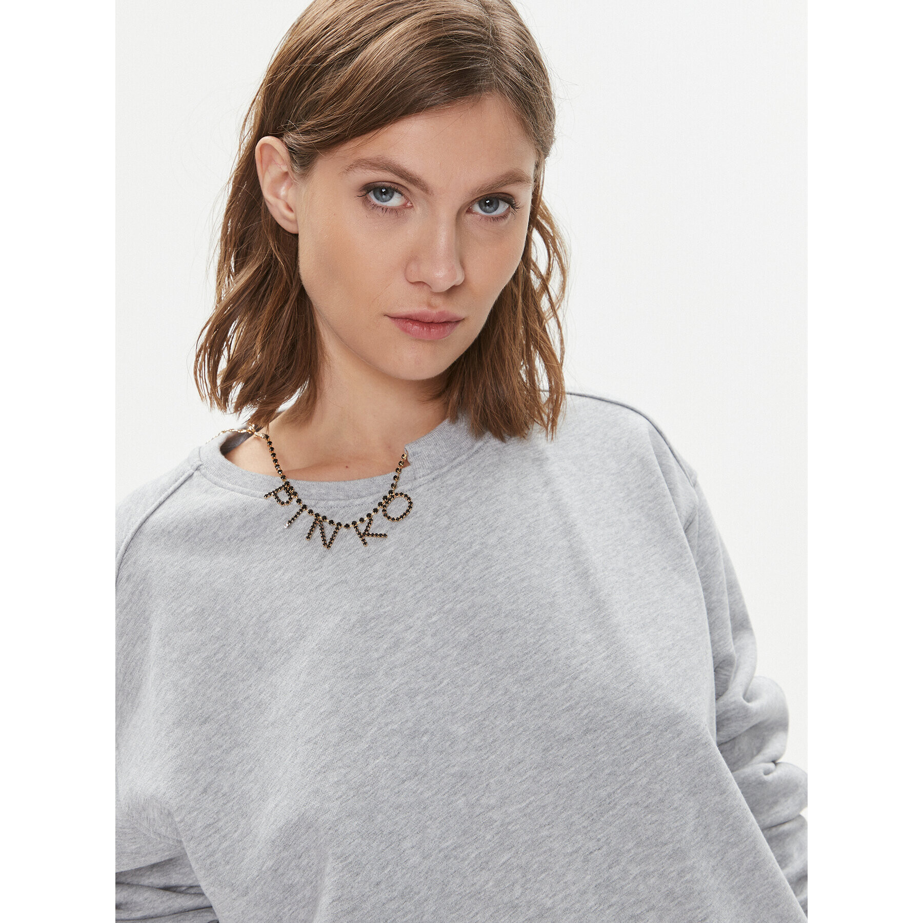 Pinko Суитшърт Marybell 102294 A1CP Сив Regular Fit - Pepit.bg