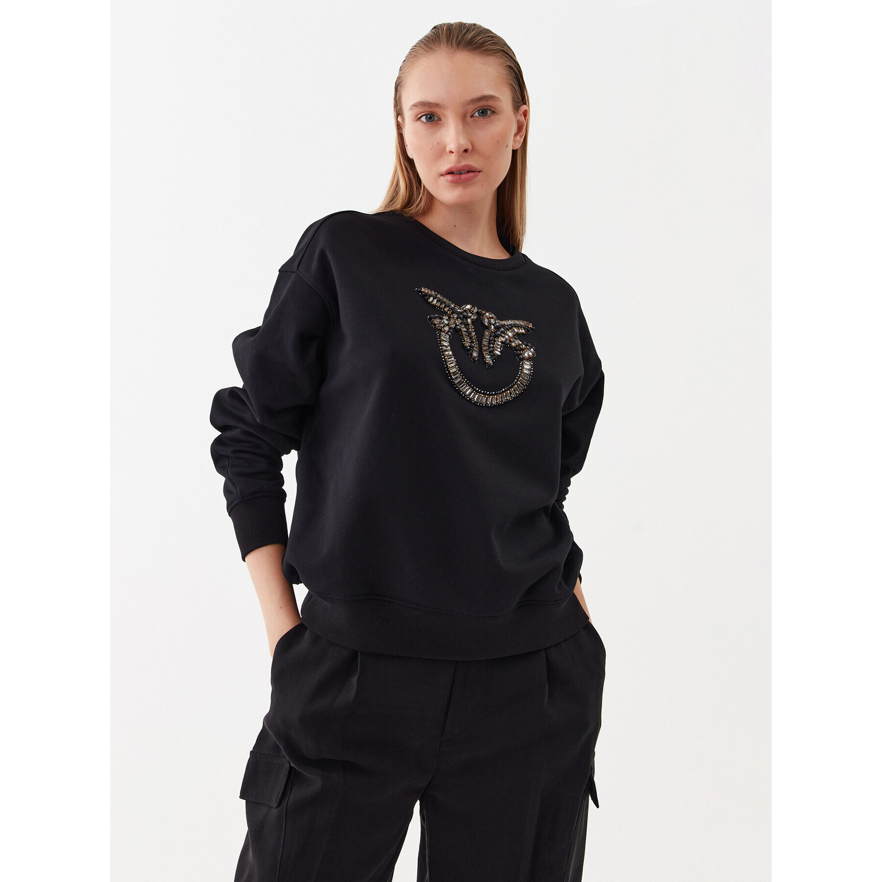 Pinko Суитшърт Nelly 100534 A15C Черен Regular Fit - Pepit.bg