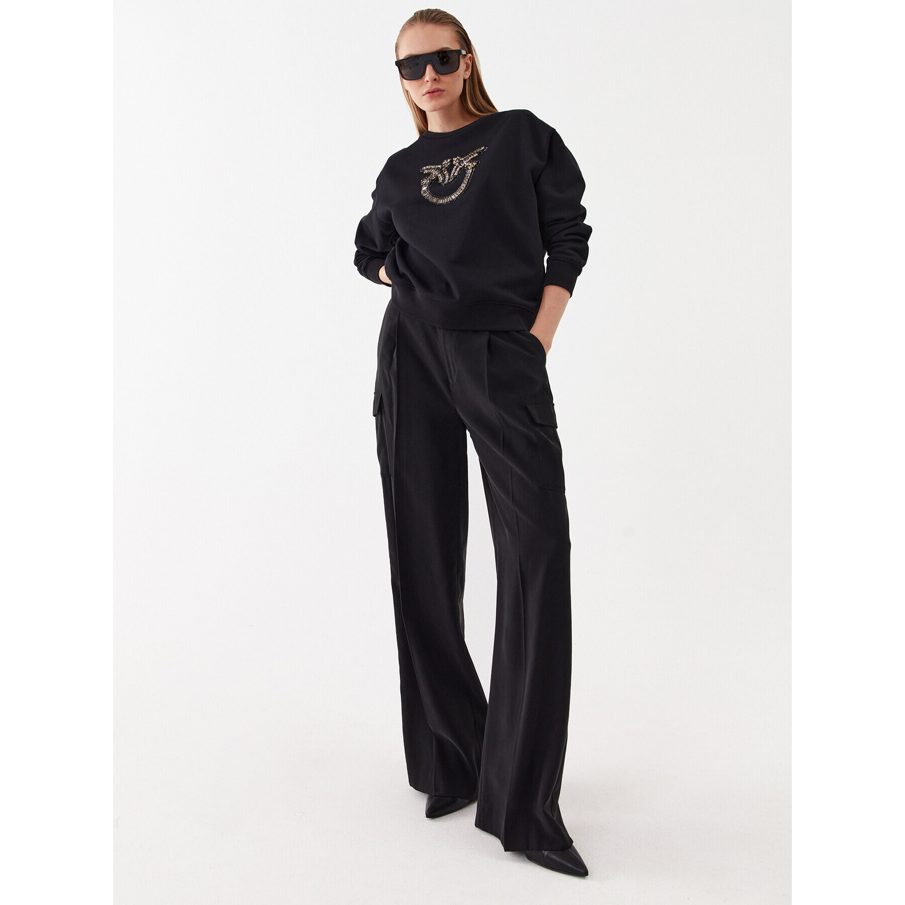 Pinko Суитшърт Nelly 100534 A15C Черен Regular Fit - Pepit.bg