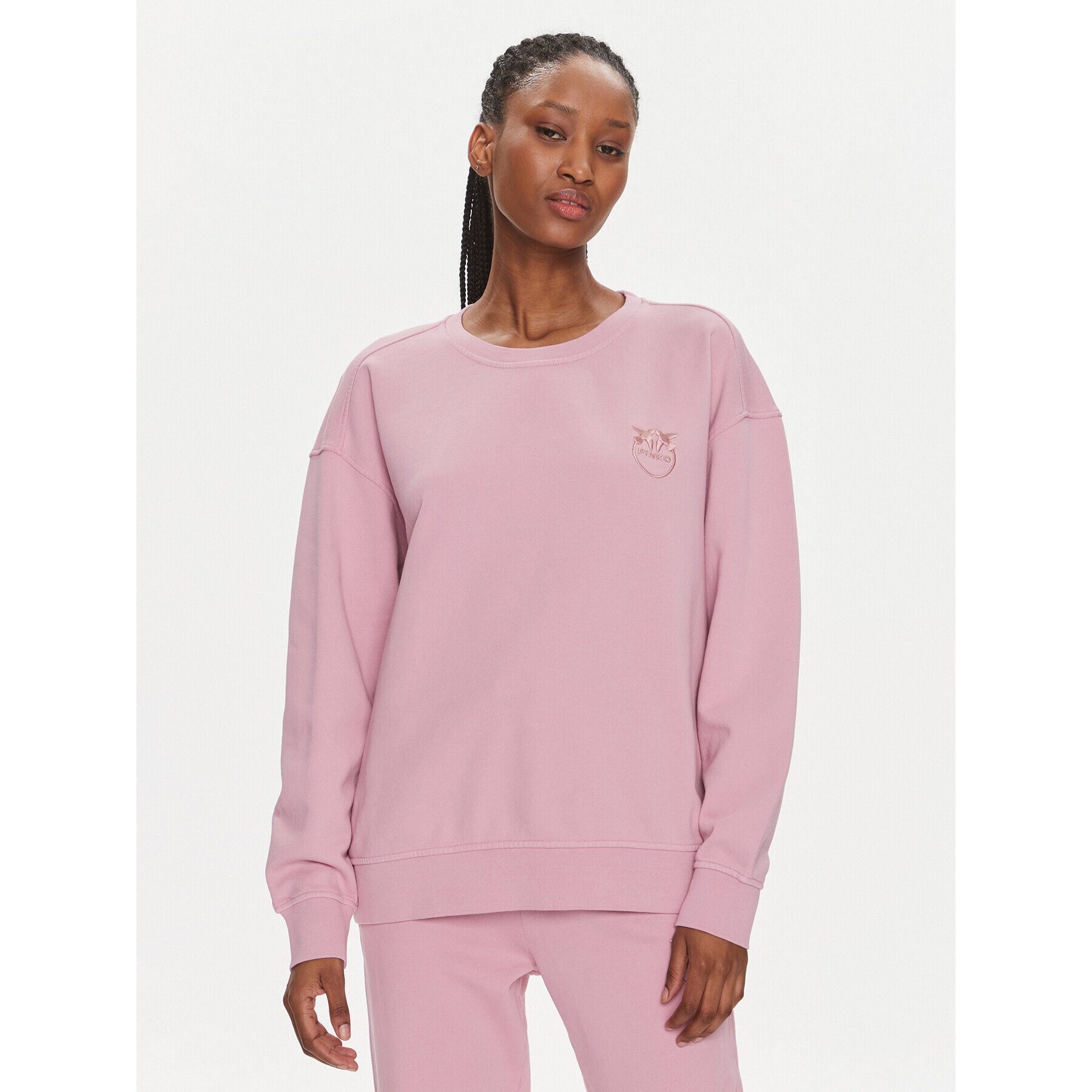 Pinko Суитшърт Setup 101831 A1N7 Розов Relaxed Fit - Pepit.bg