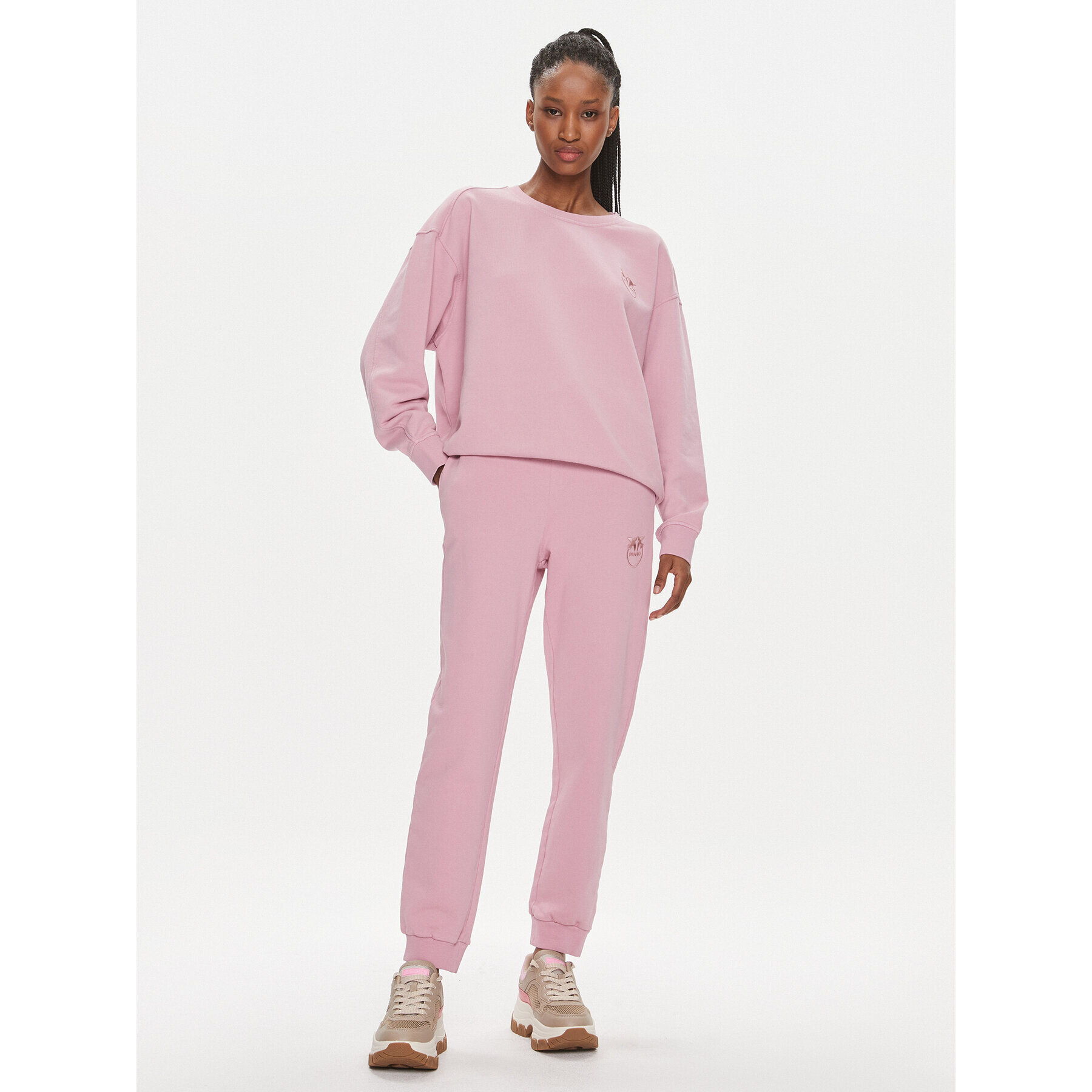 Pinko Суитшърт Setup 101831 A1N7 Розов Relaxed Fit - Pepit.bg