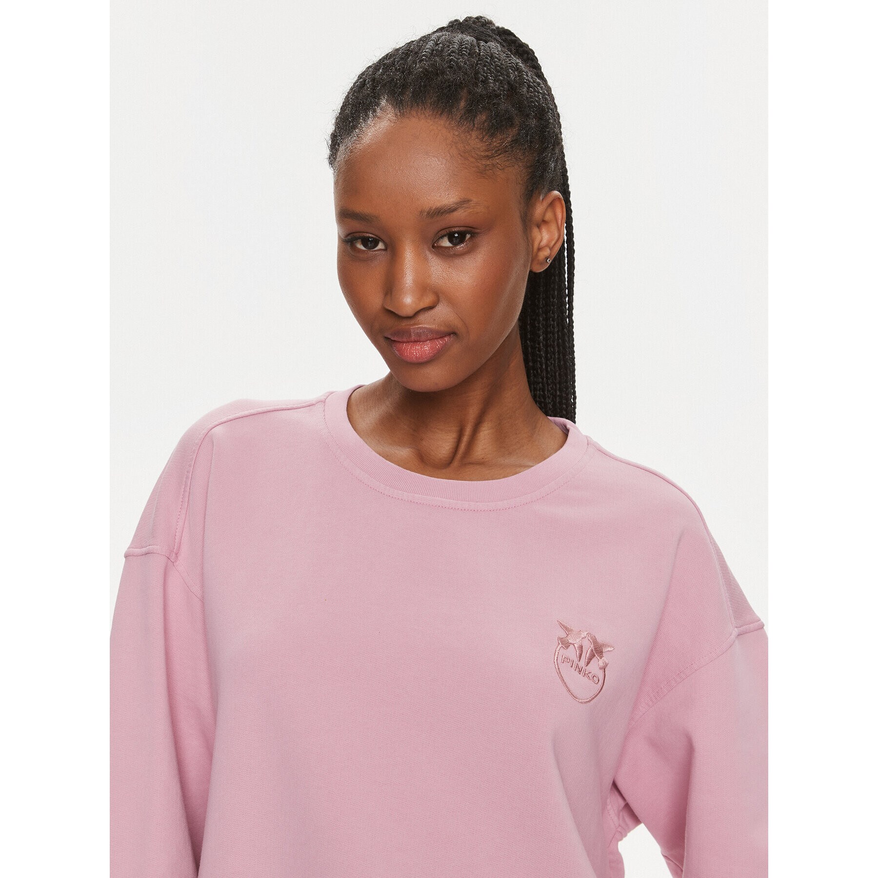 Pinko Суитшърт Setup 101831 A1N7 Розов Relaxed Fit - Pepit.bg