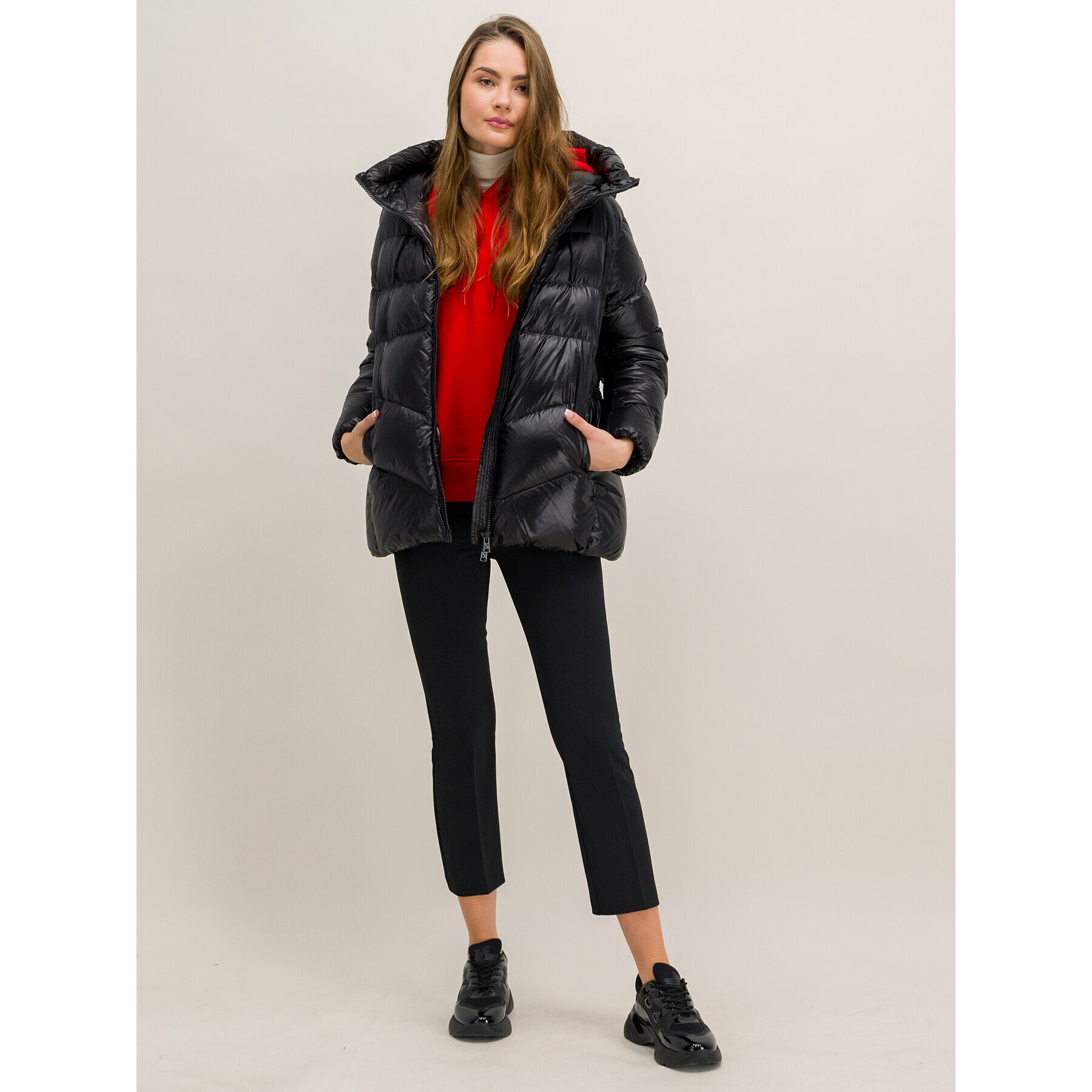 Pinko Текстилни панталони 20192 PBK2 1B143Z.7210 Черен Regular Fit - Pepit.bg