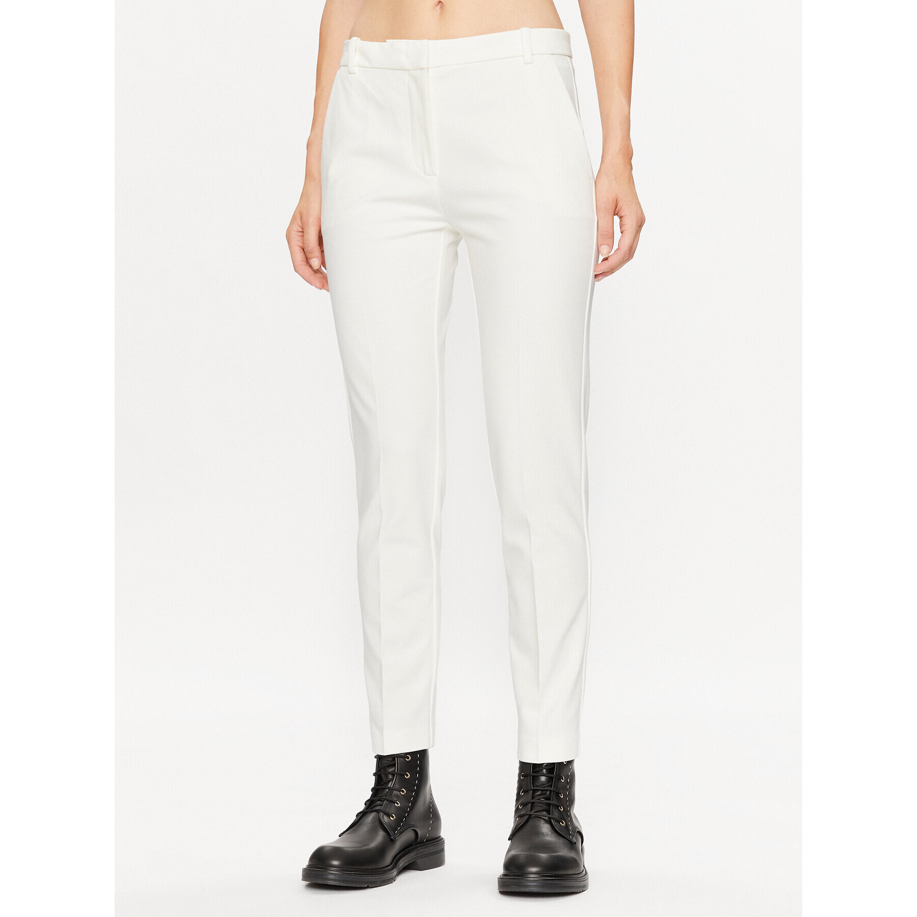 Pinko Текстилни панталони Bello Pantalone 1000155 A15M Бял Regular Fit - Pepit.bg