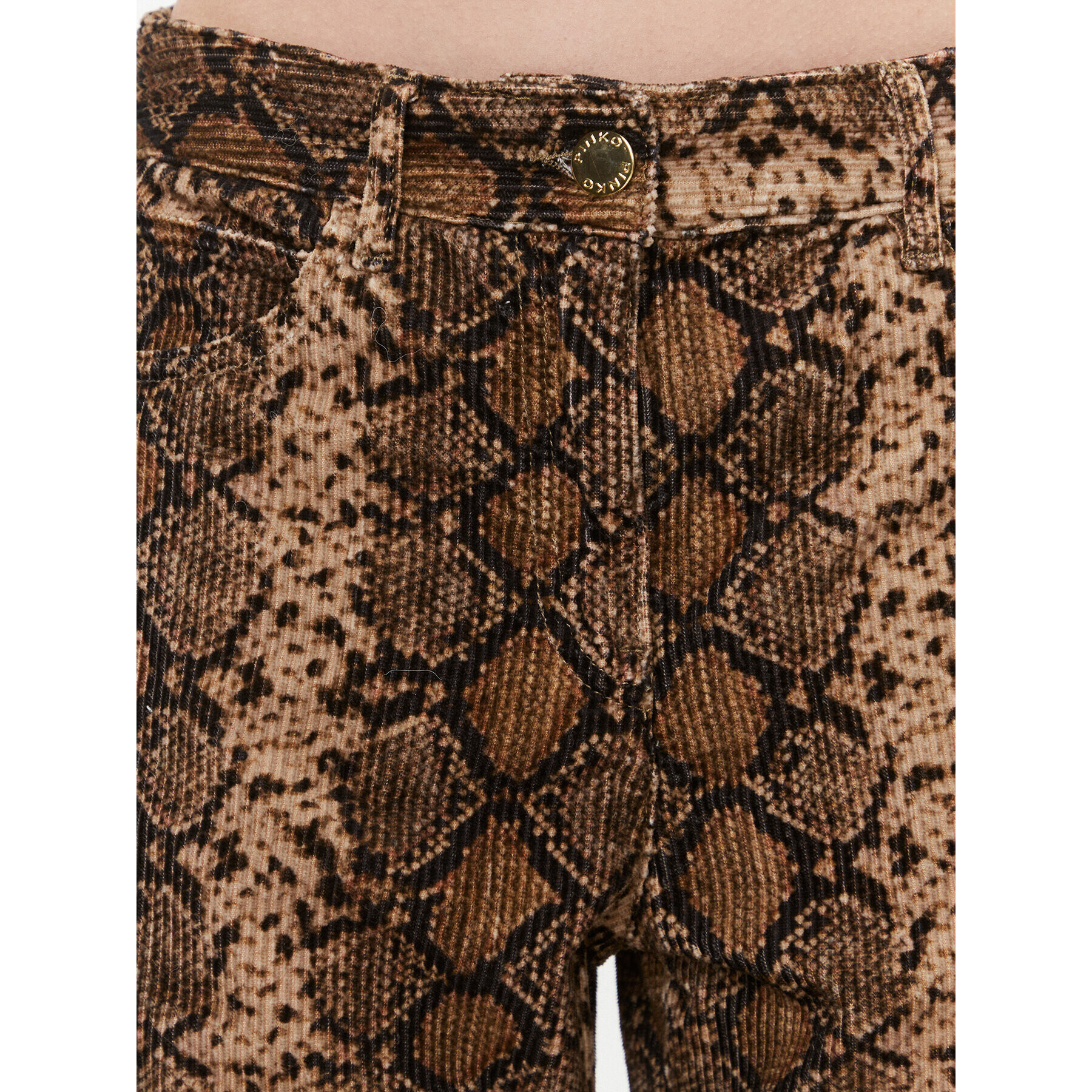 Pinko Текстилни панталони Pingu 101958 A17F Кафяв Regular Fit - Pepit.bg