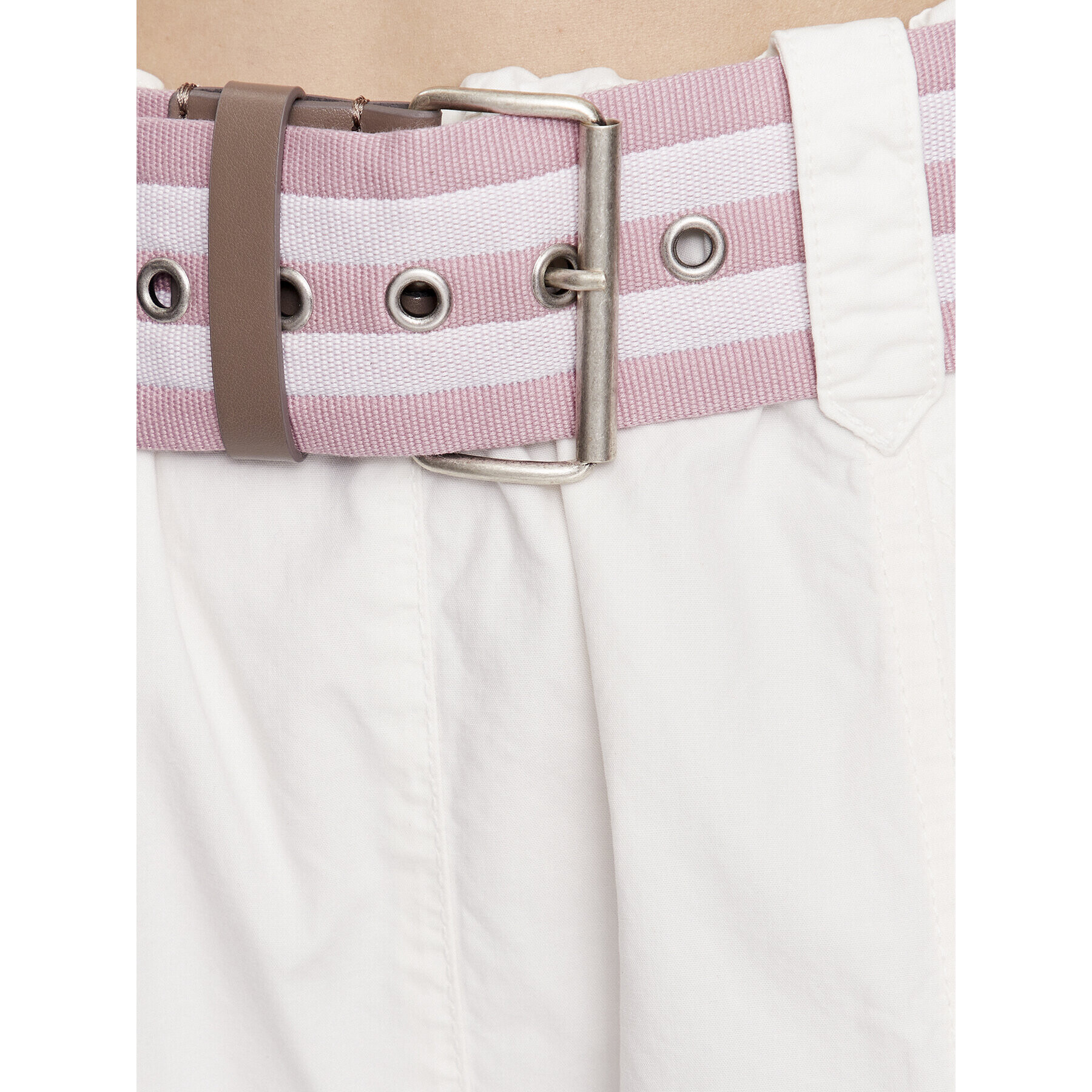 Pinko Текстилни панталони Rigore 100685 A0I4 Бял Relaxed Fit - Pepit.bg