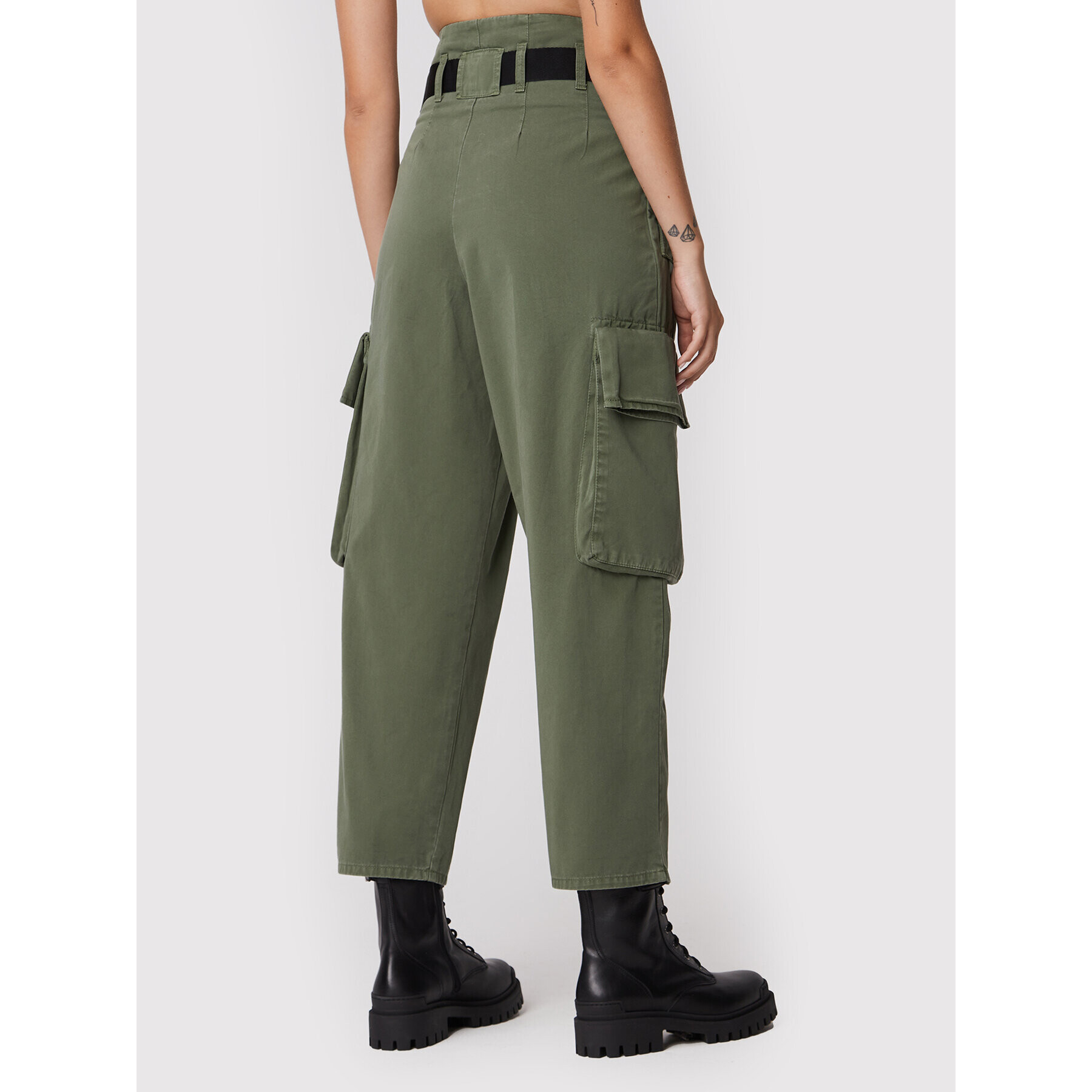Pinko Текстилни панталони Ronfare 1J1122 A0D5 Зелен Oversize - Pepit.bg