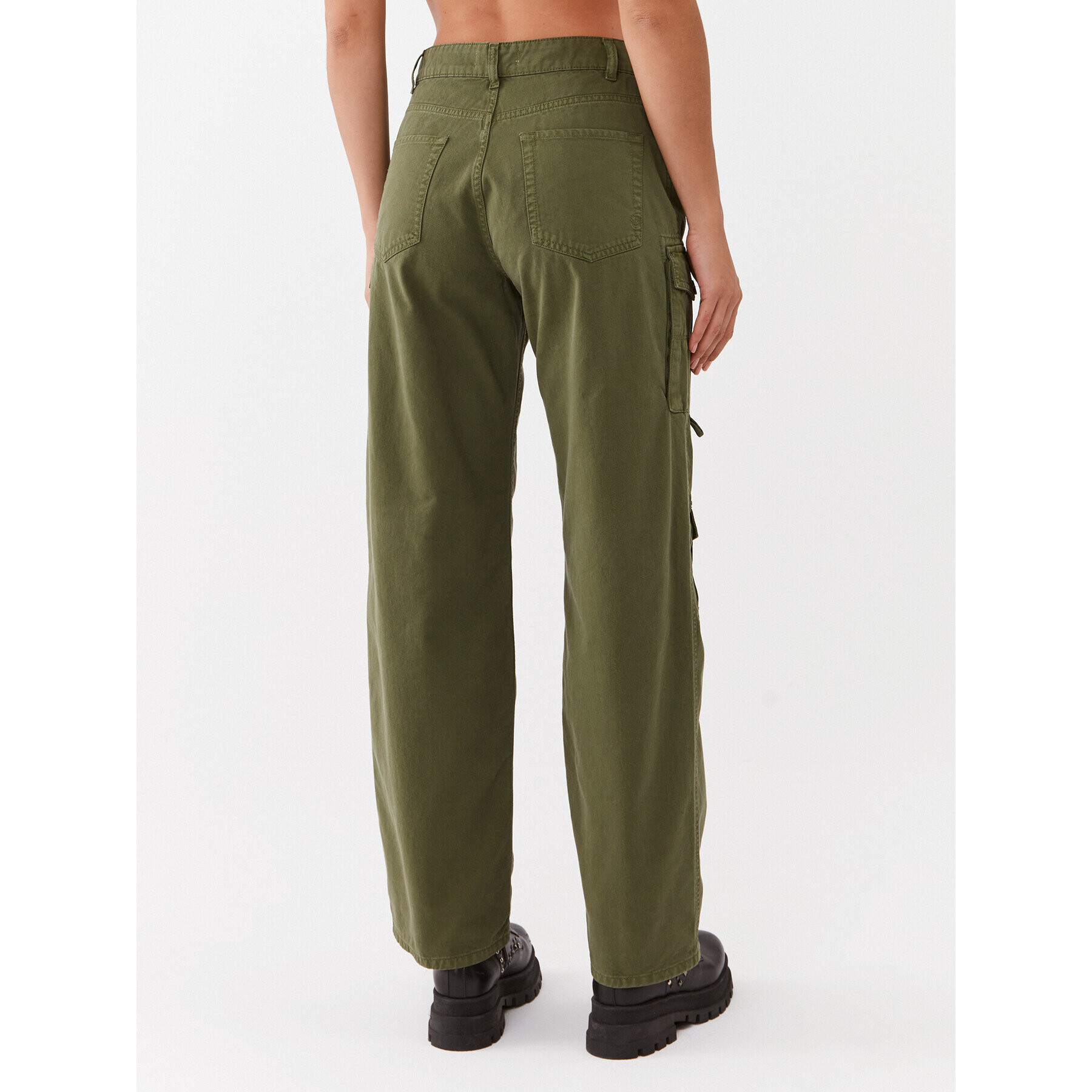 Pinko Текстилни панталони Variable 101986 A0D5 Зелен Relaxed Fit - Pepit.bg