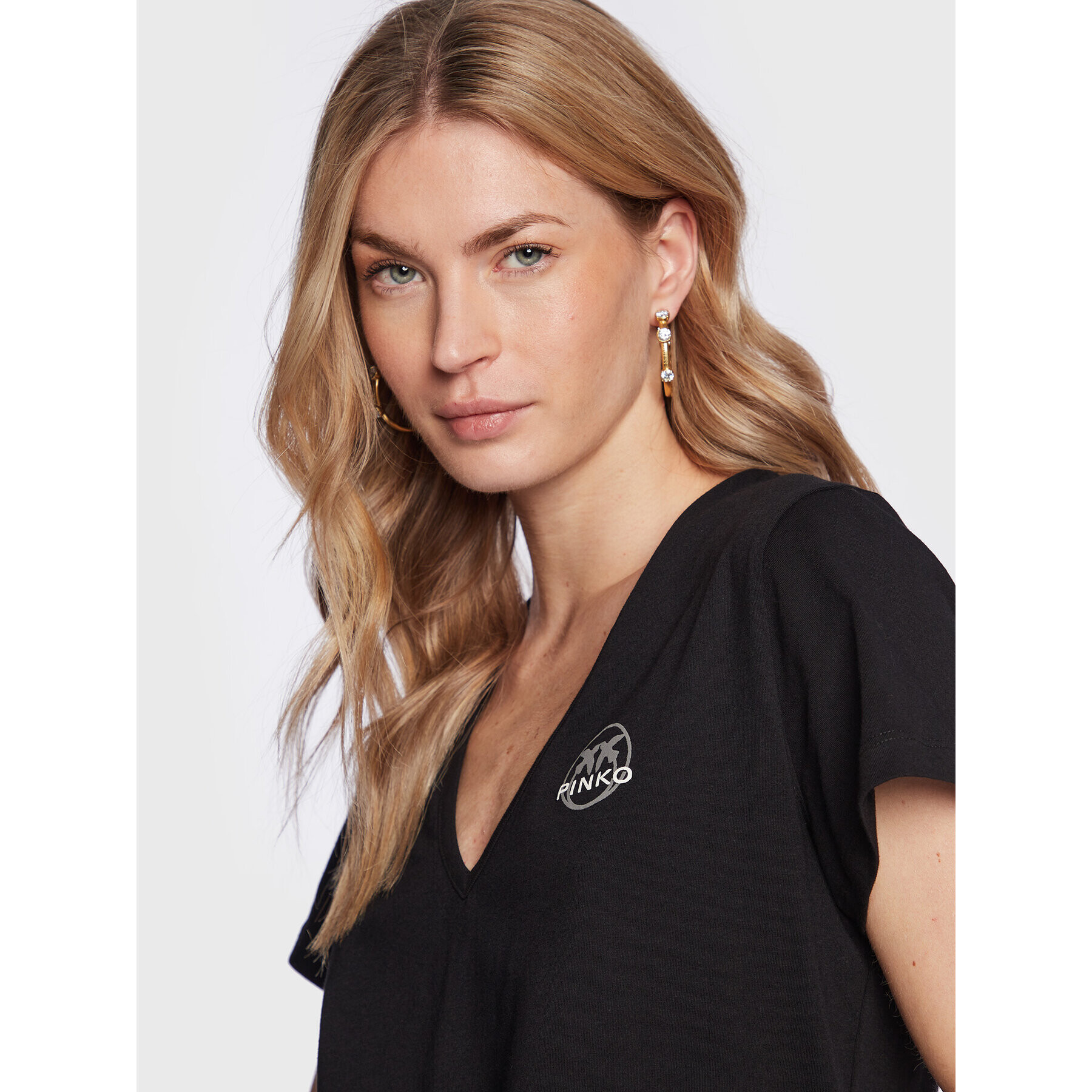 Pinko Тишърт 100372 A0KO Черен Regular Fit - Pepit.bg