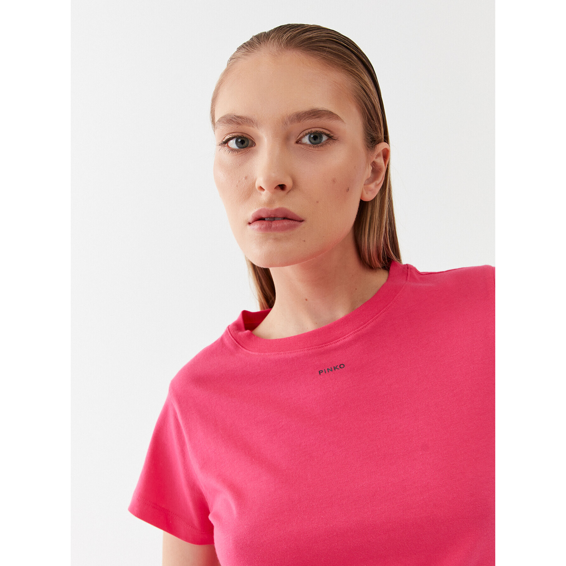 Pinko Тишърт 100373 A0KP Розов Regular Fit - Pepit.bg
