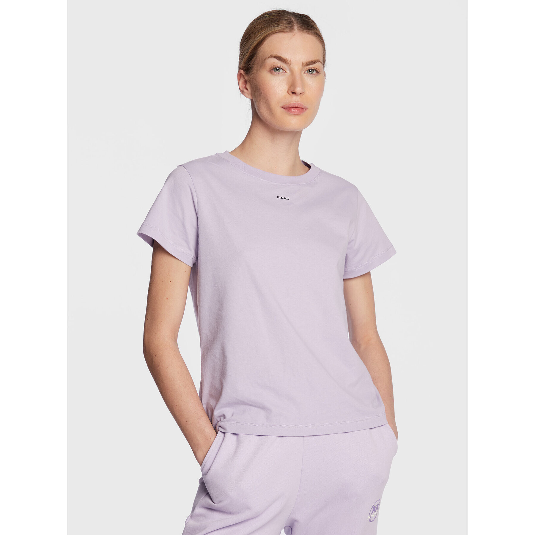 Pinko Тишърт 100373 A0KP Виолетов Relaxed Fit - Pepit.bg