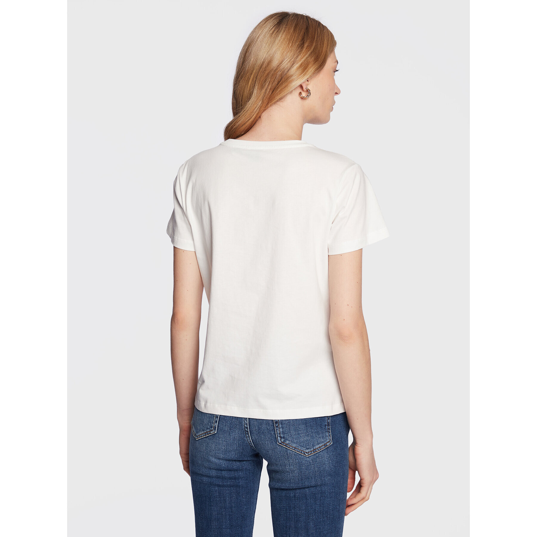 Pinko Тишърт 100535 A0MA Бял Regular Fit - Pepit.bg