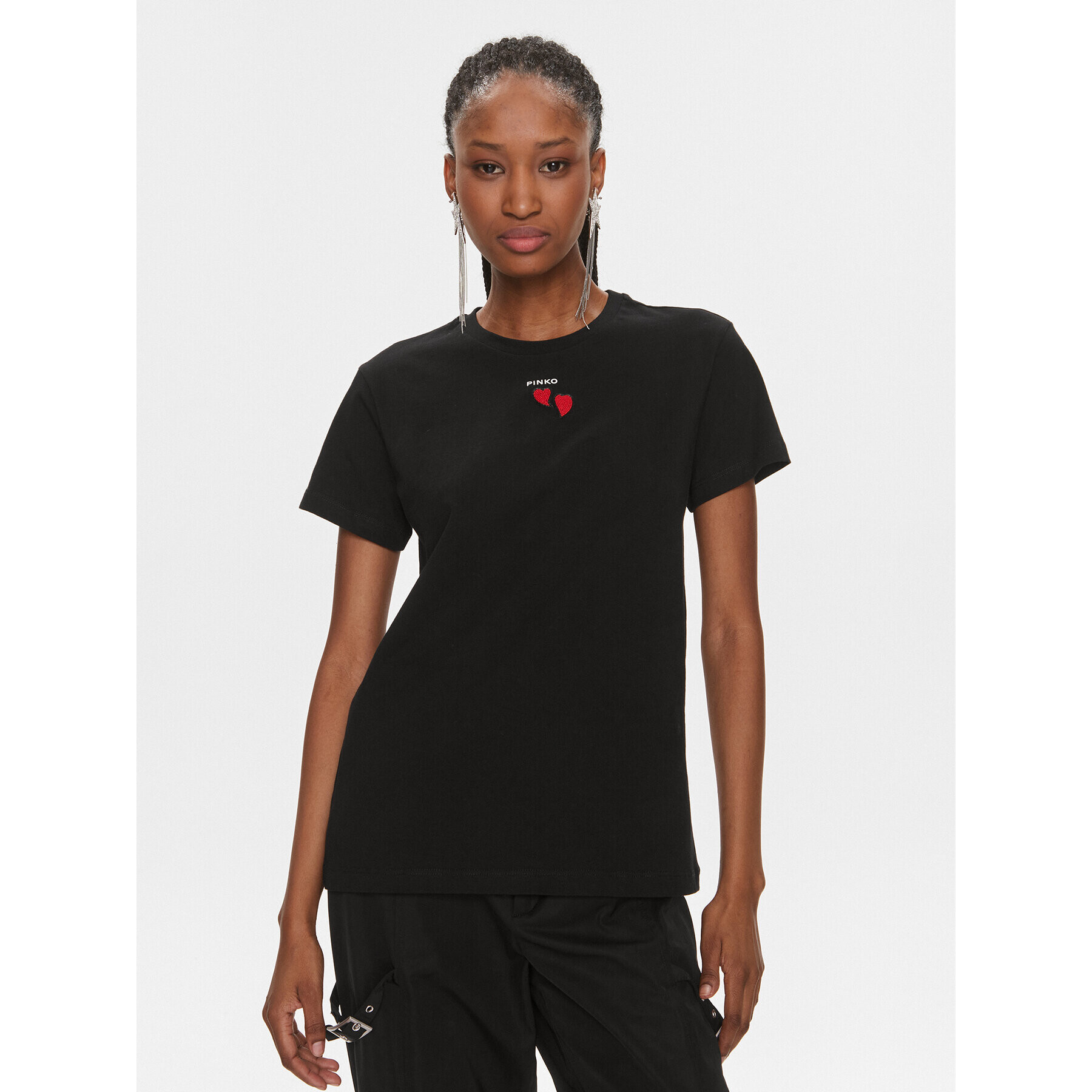 Pinko Тишърт 100789 A1P8 Черен Regular Fit - Pepit.bg