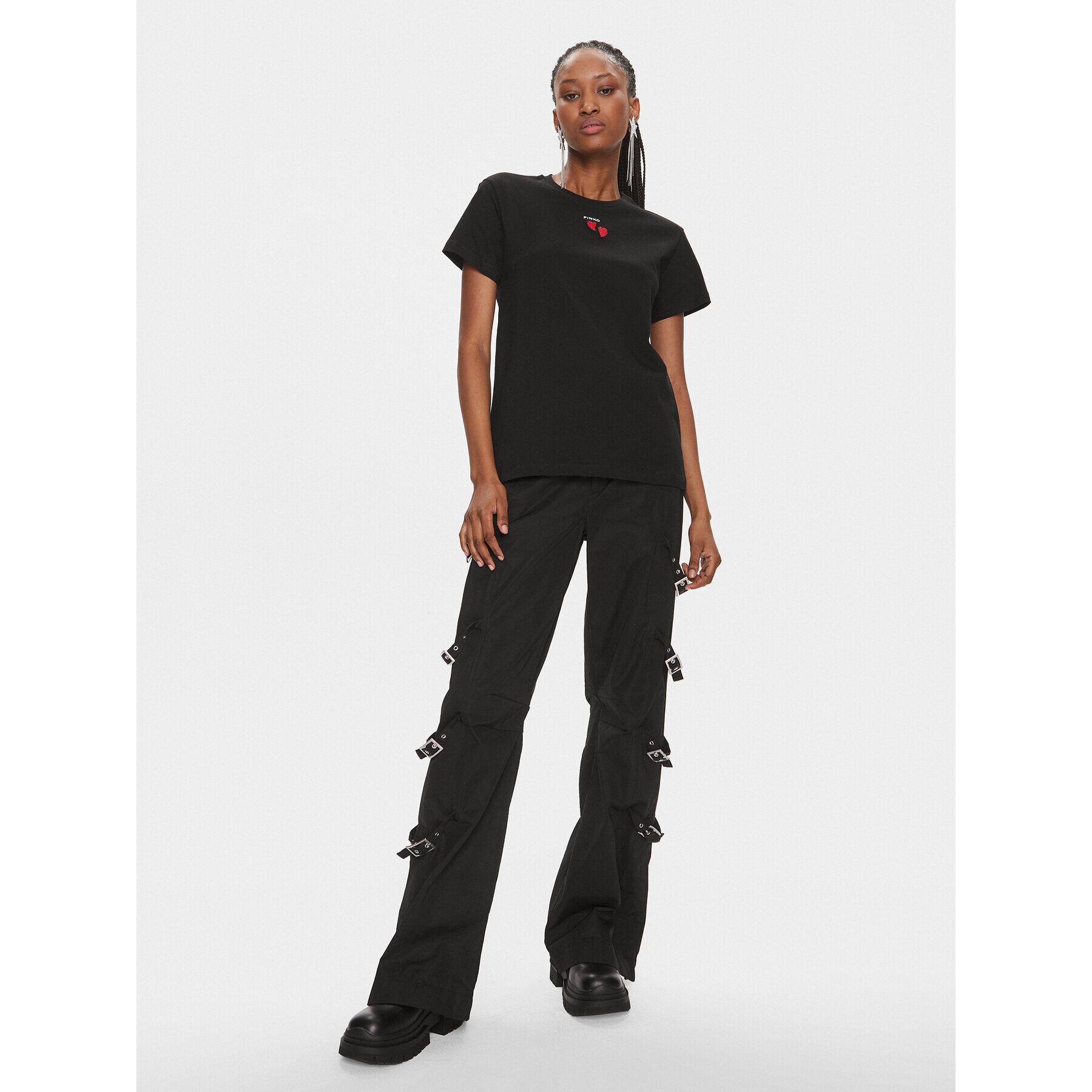 Pinko Тишърт 100789 A1P8 Черен Regular Fit - Pepit.bg