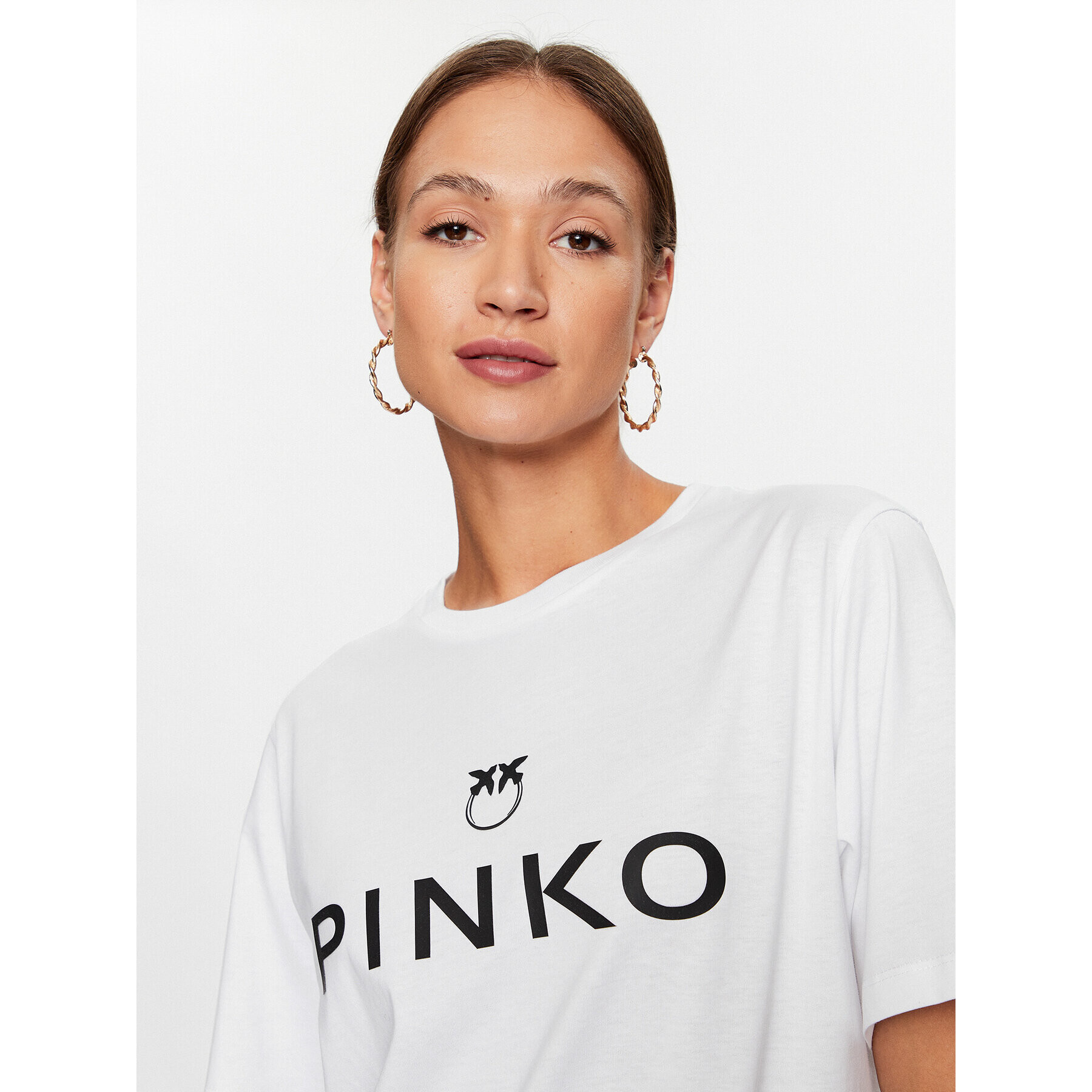 Pinko Тишърт 101704 A12Y Бял Relaxed Fit - Pepit.bg