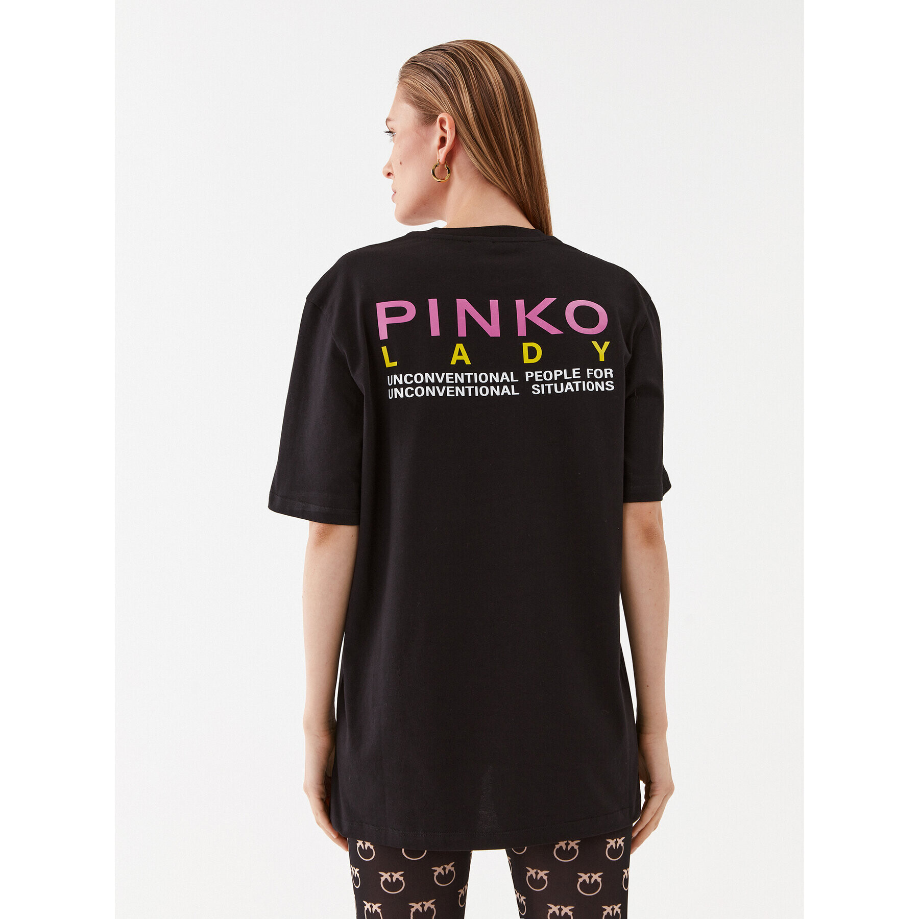 Pinko Тишърт 101704 A13K Черен Relaxed Fit - Pepit.bg