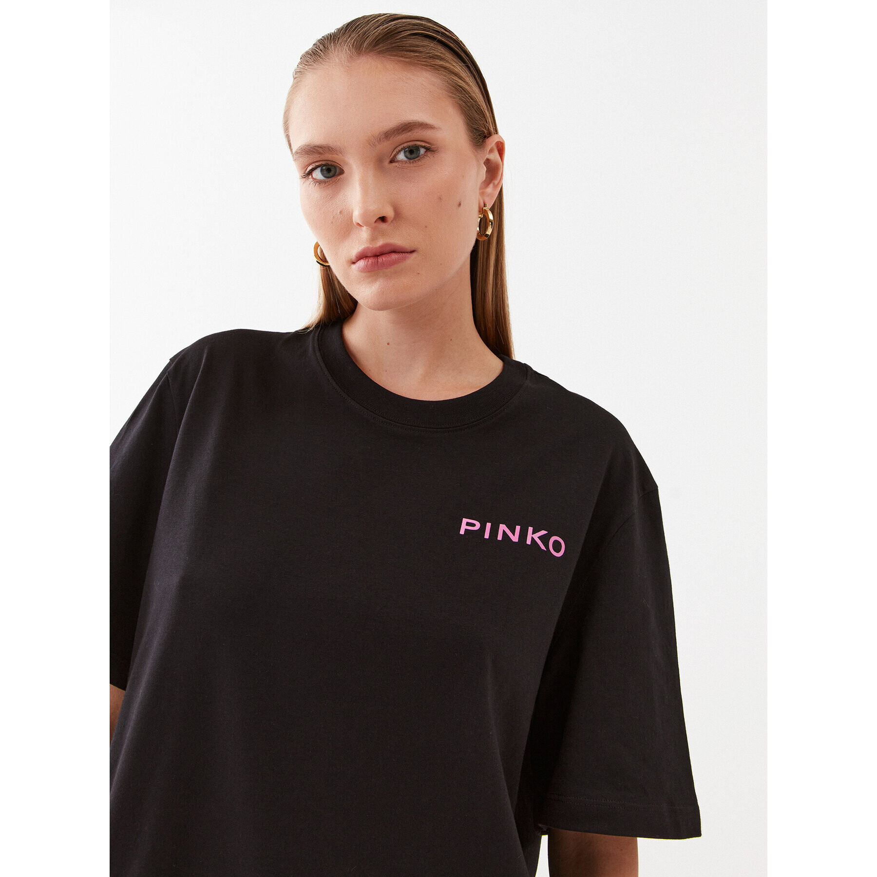 Pinko Тишърт 101704 A13K Черен Relaxed Fit - Pepit.bg