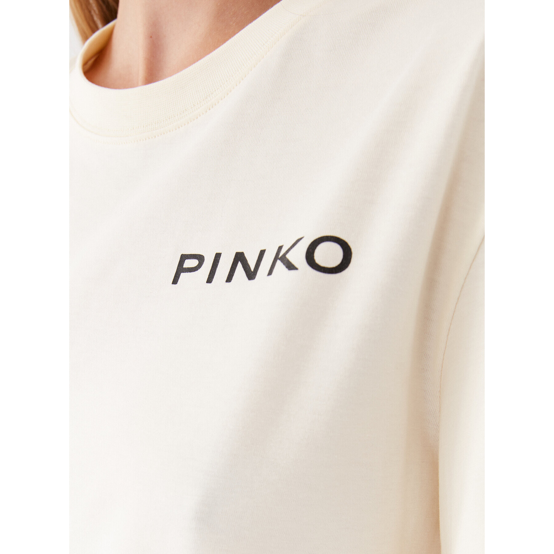 Pinko Тишърт 101704 A13K Екрю Relaxed Fit - Pepit.bg