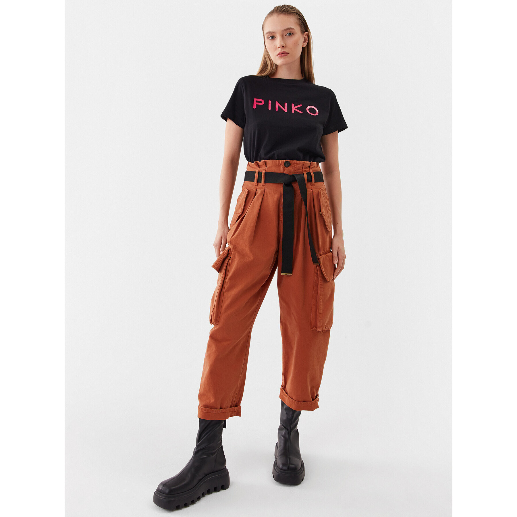 Pinko Тишърт 101752 A150 Черен Regular Fit - Pepit.bg