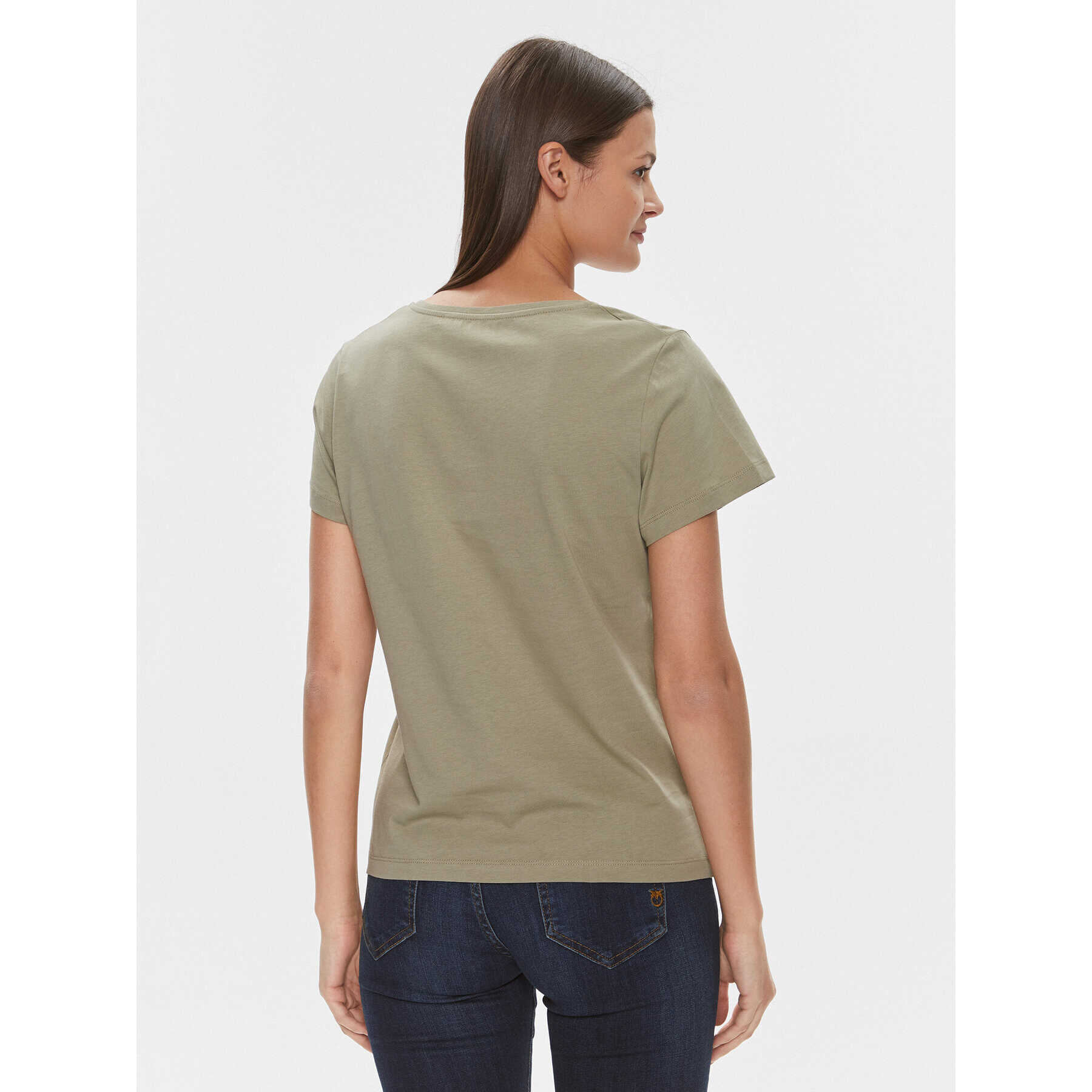 Pinko Тишърт 102950 A1N8 Зелен Regular Fit - Pepit.bg