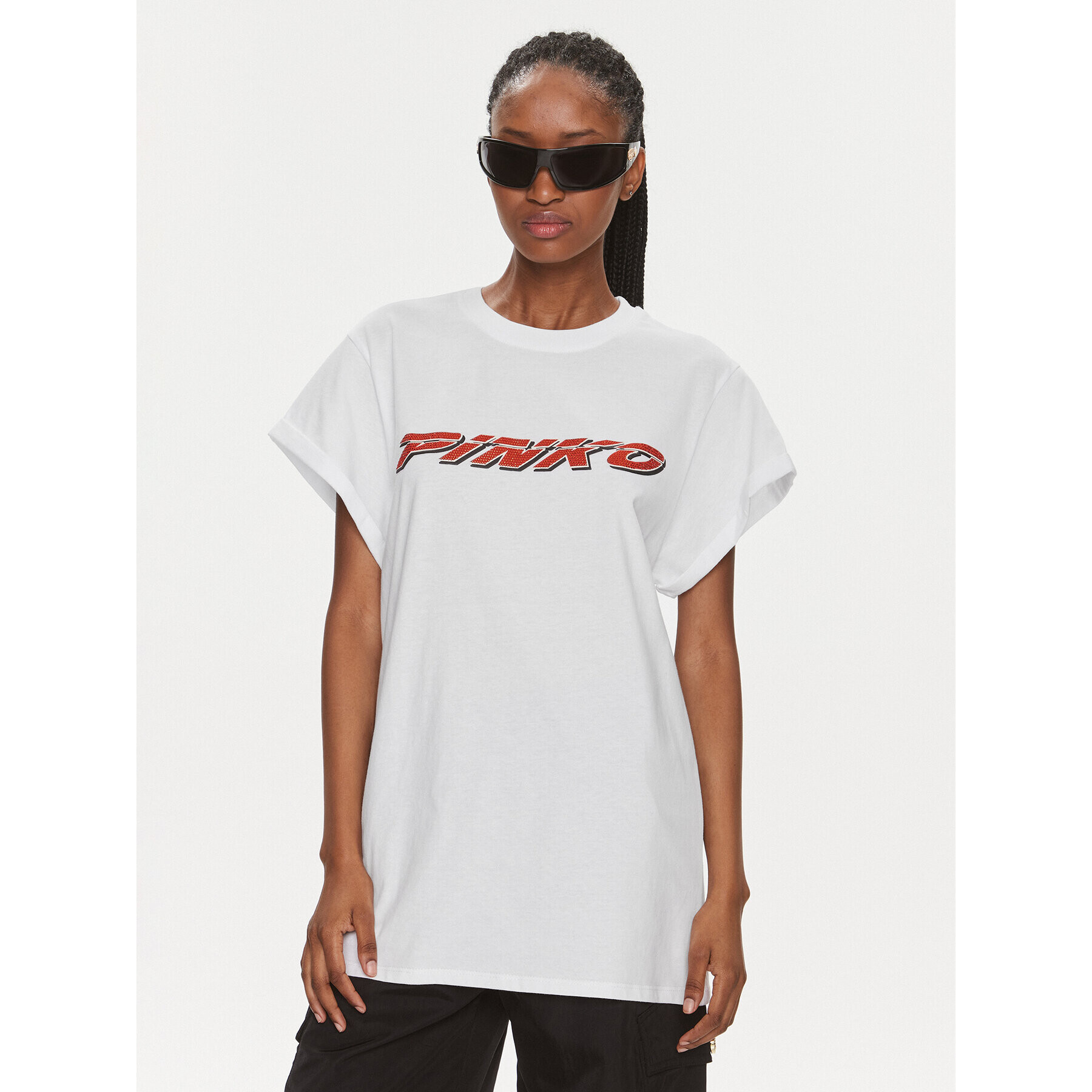 Pinko Тишърт 103138 A1P7 Бял Regular Fit - Pepit.bg