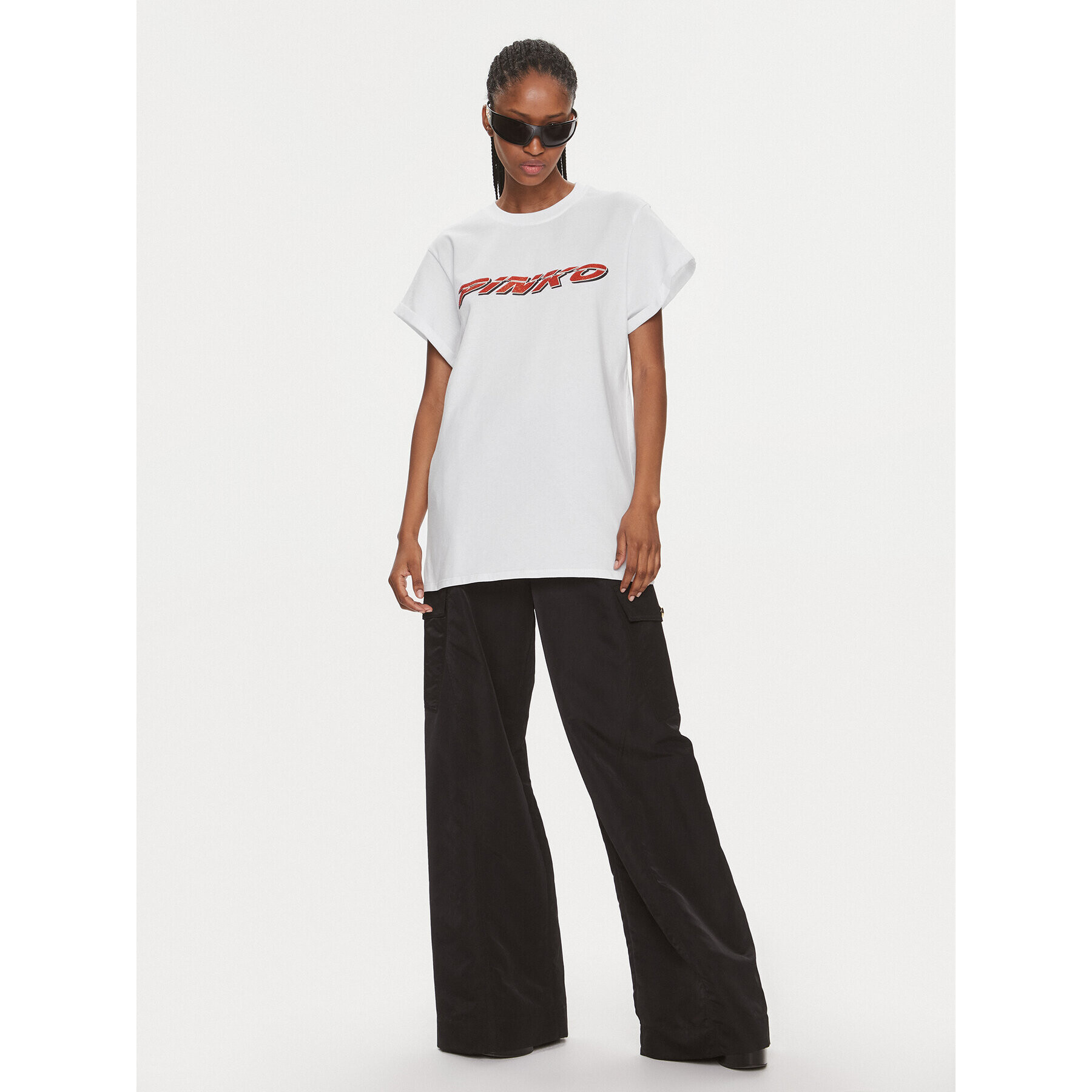Pinko Тишърт 103138 A1P7 Бял Regular Fit - Pepit.bg