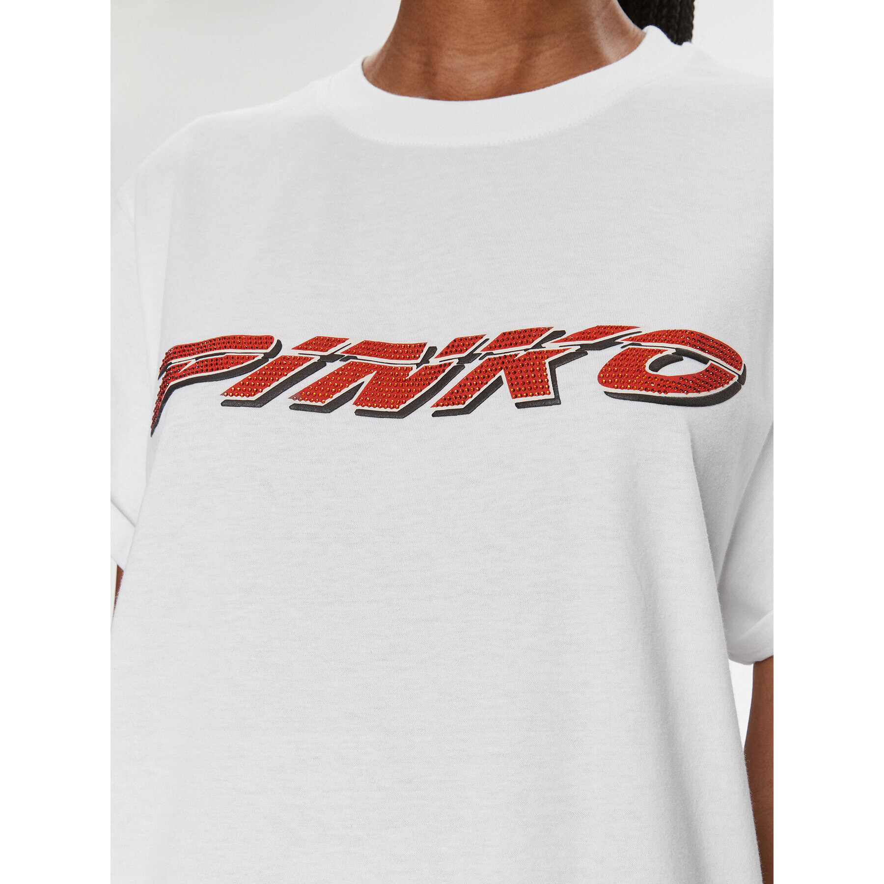 Pinko Тишърт 103138 A1P7 Бял Regular Fit - Pepit.bg